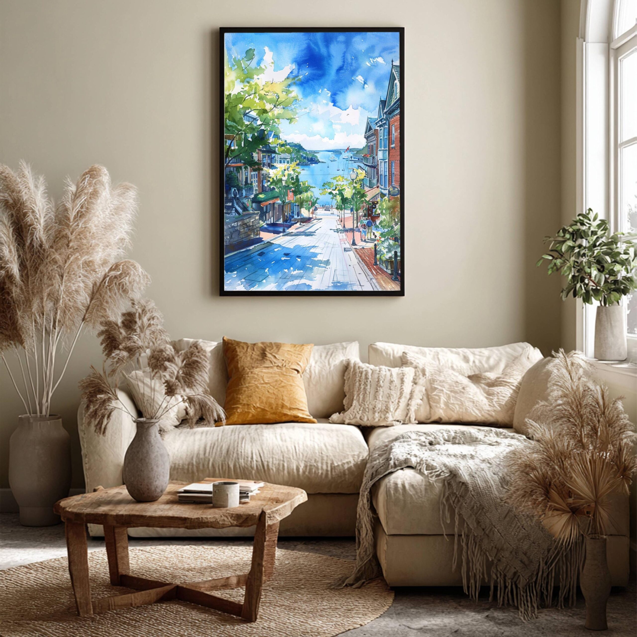 Halifax Canada North America Watercolor: Travel Art Poster Print - Image 3