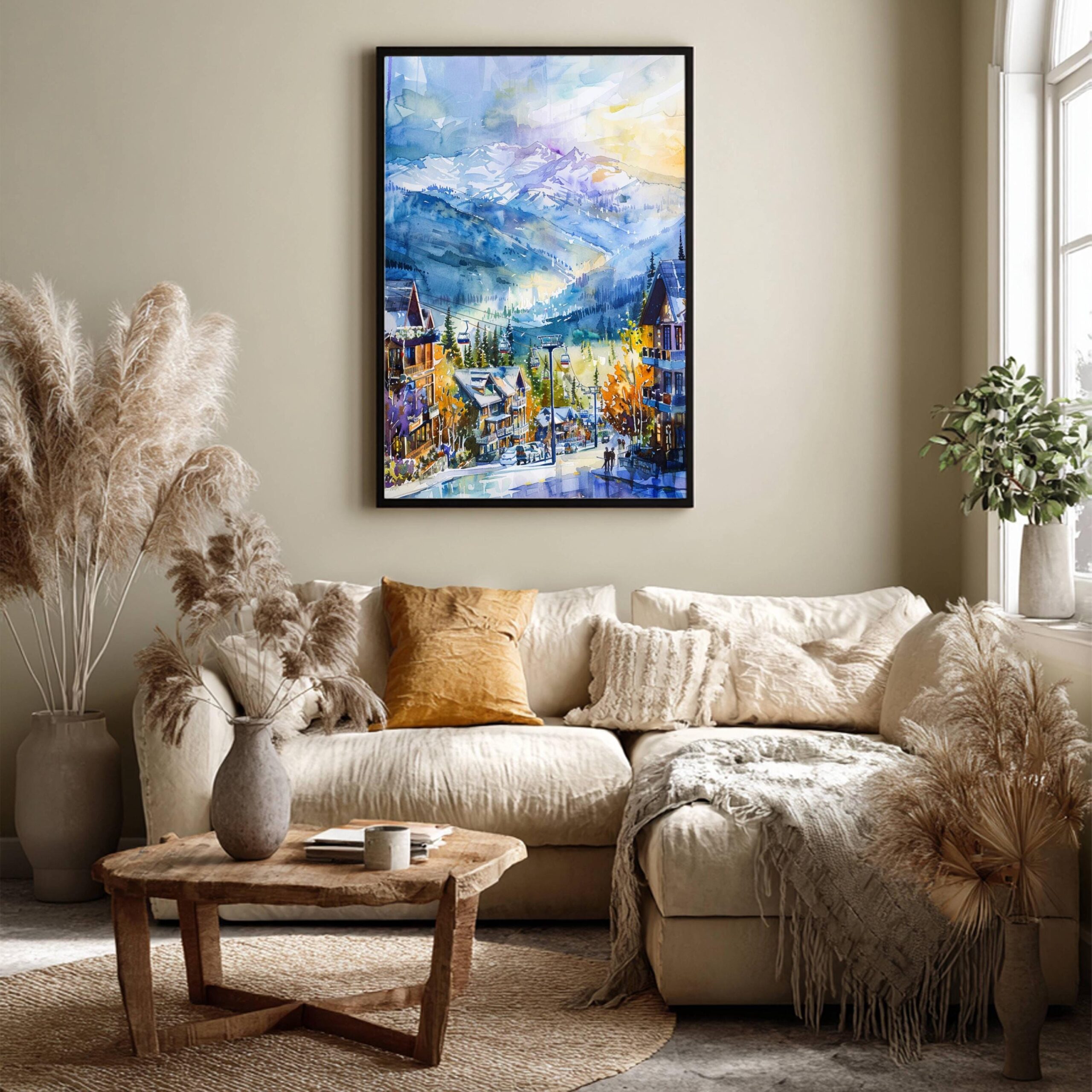 Whistler Canada North America Watercolor: Travel Art Poster Print - Image 3