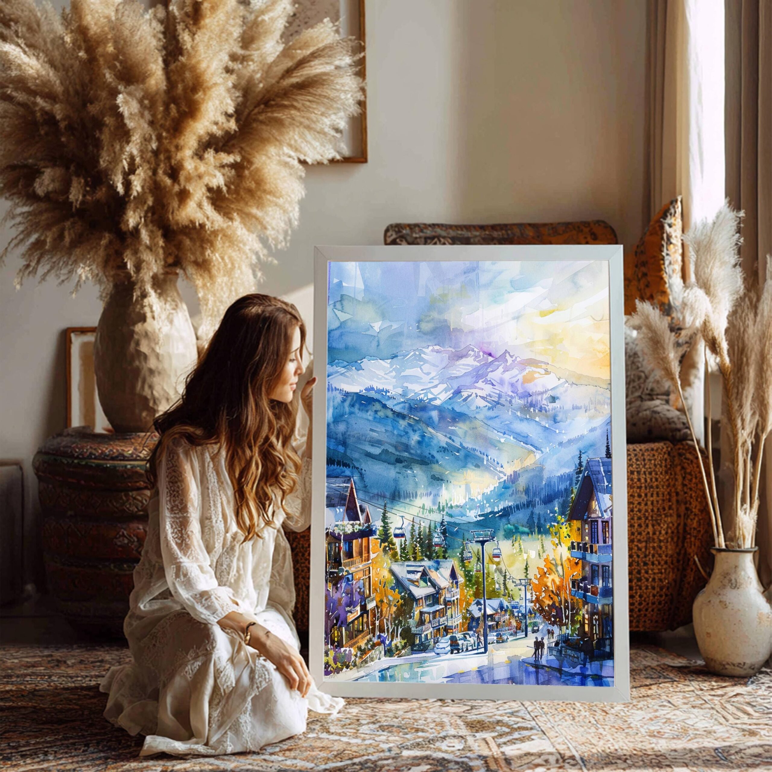 Whistler Canada North America Watercolor: Travel Art Poster Print - Image 8