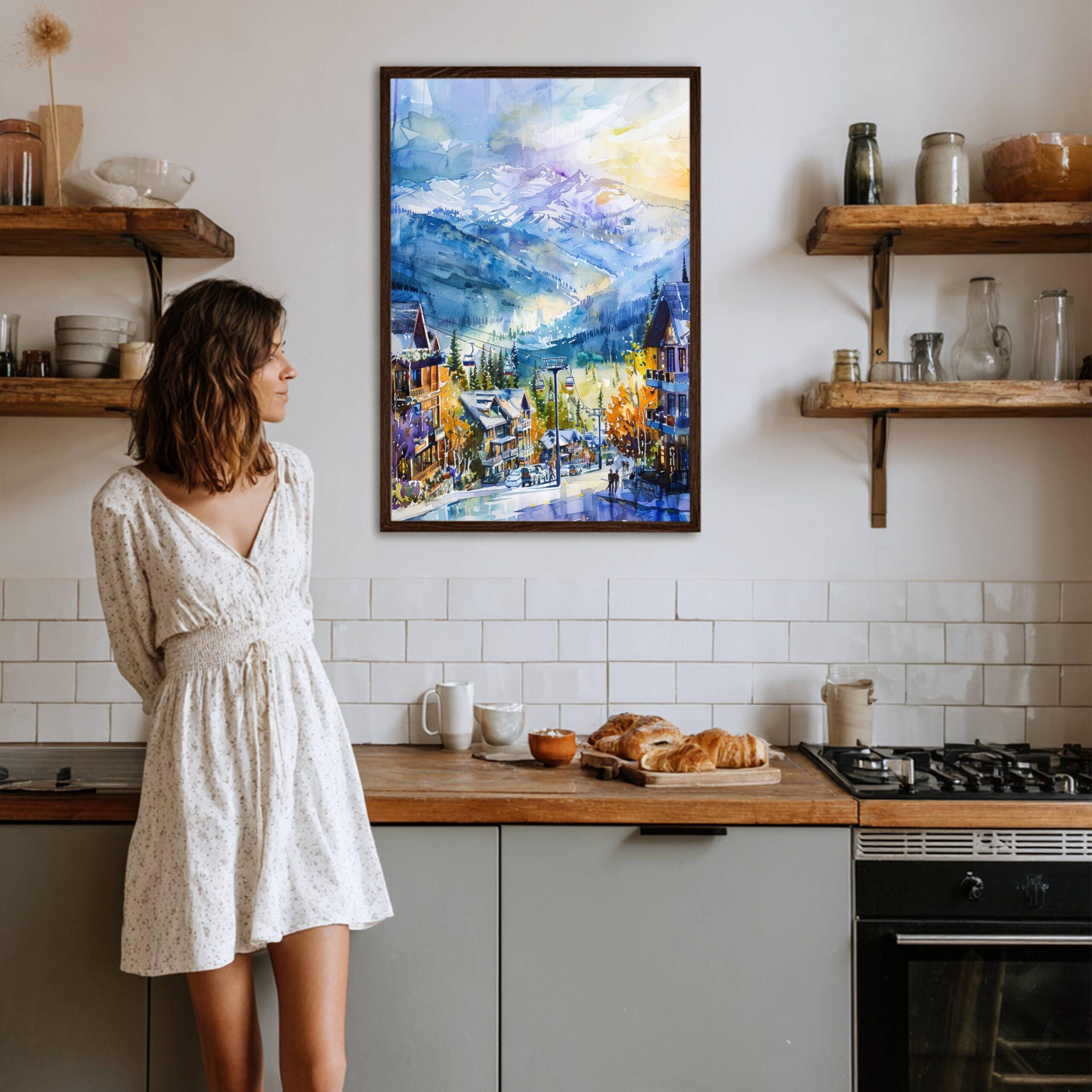 Whistler Canada North America Watercolor: Travel Art Poster Print - Image 7