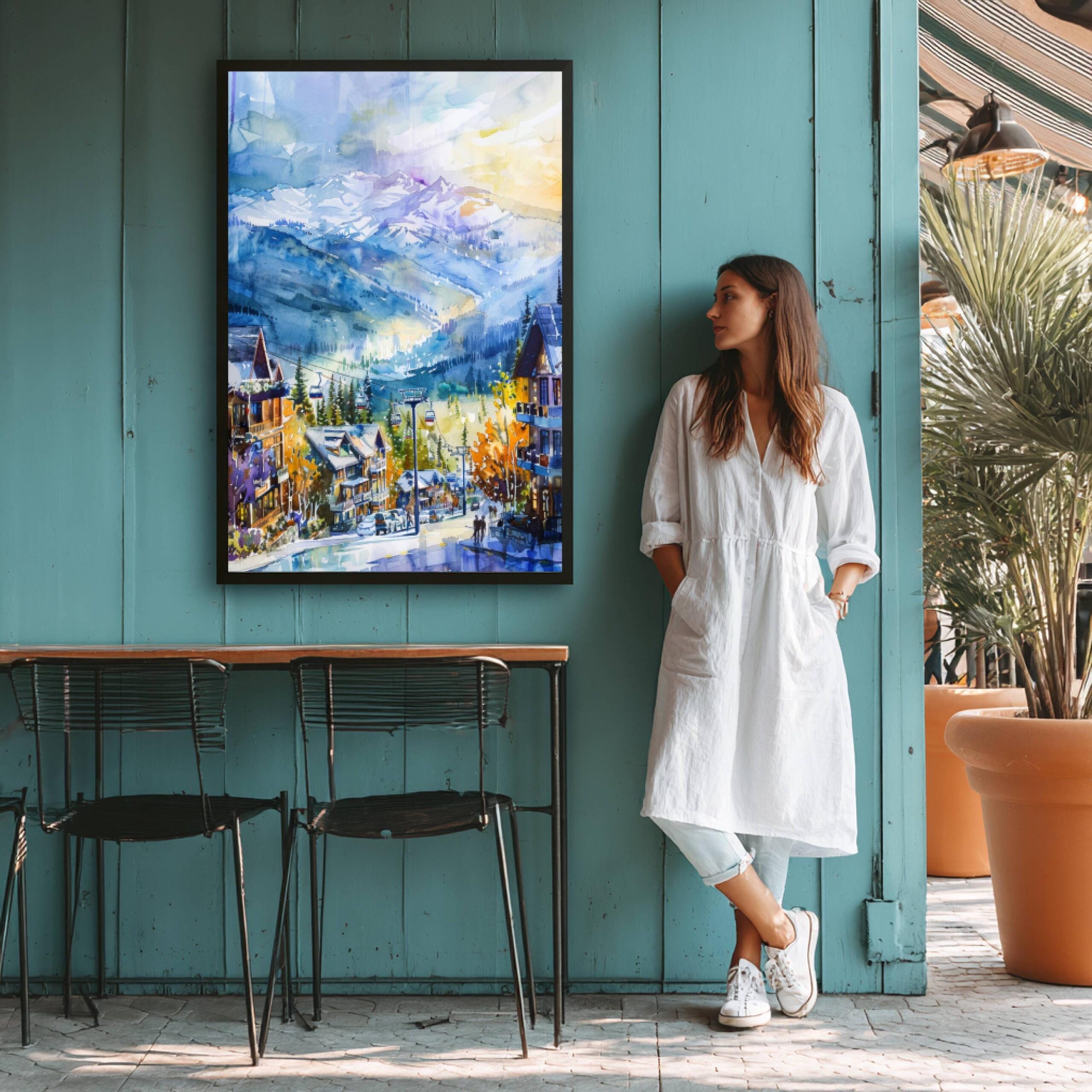 Whistler Canada North America Watercolor: Travel Art Poster Print - Image 6