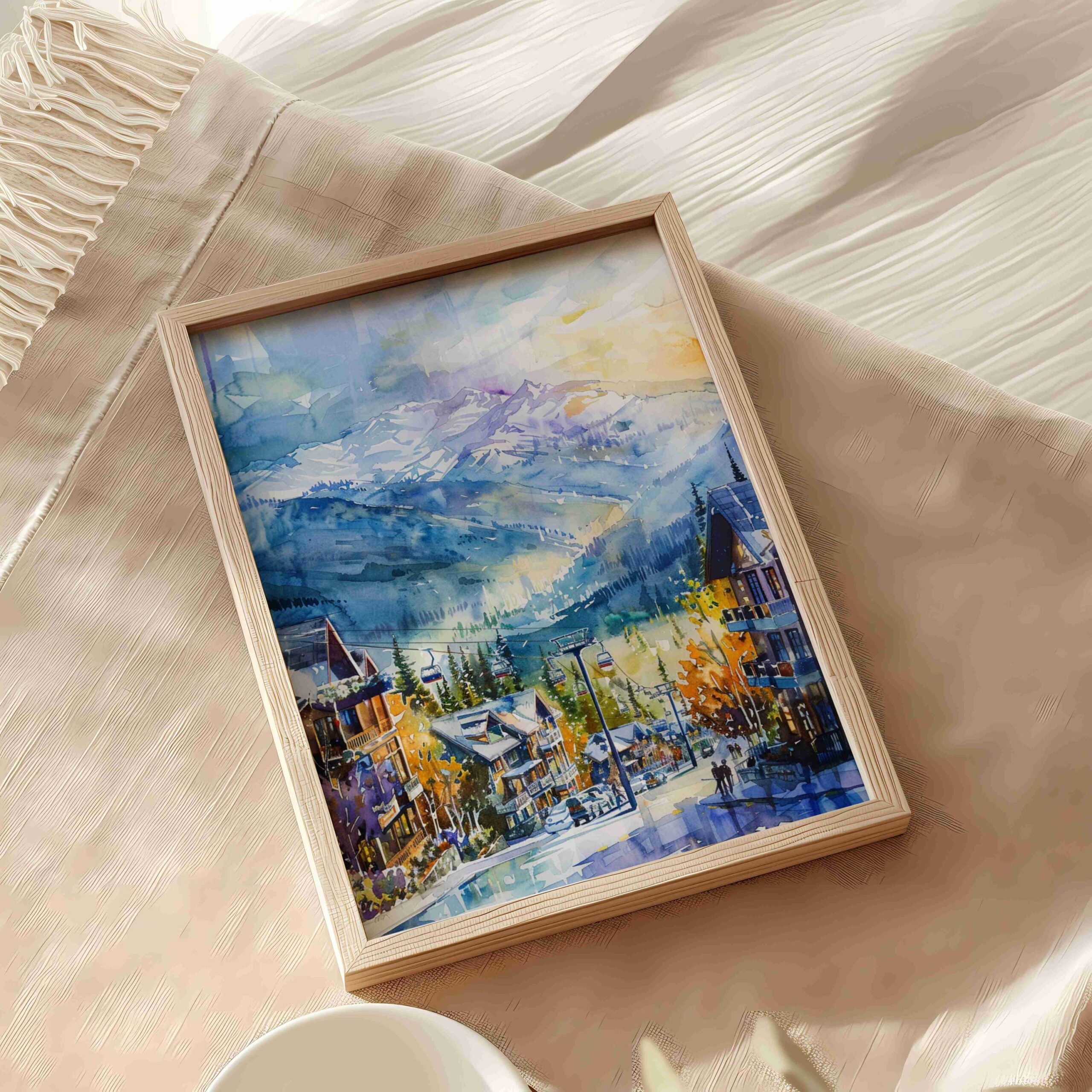 Whistler Canada North America Watercolor: Travel Art Poster Print - Image 5