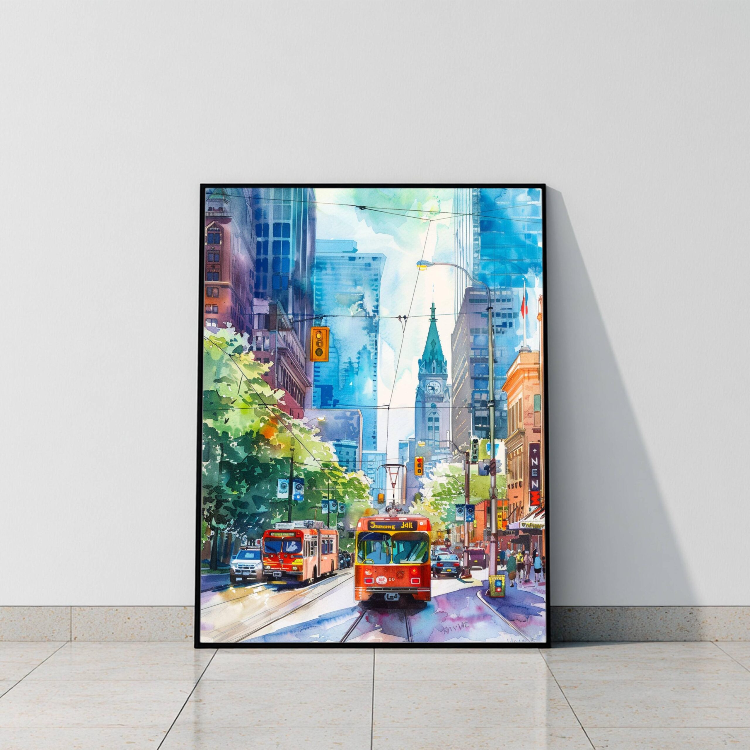 Winnipeg Canada North America Watercolor: Travel Art Poster Print - Image 9