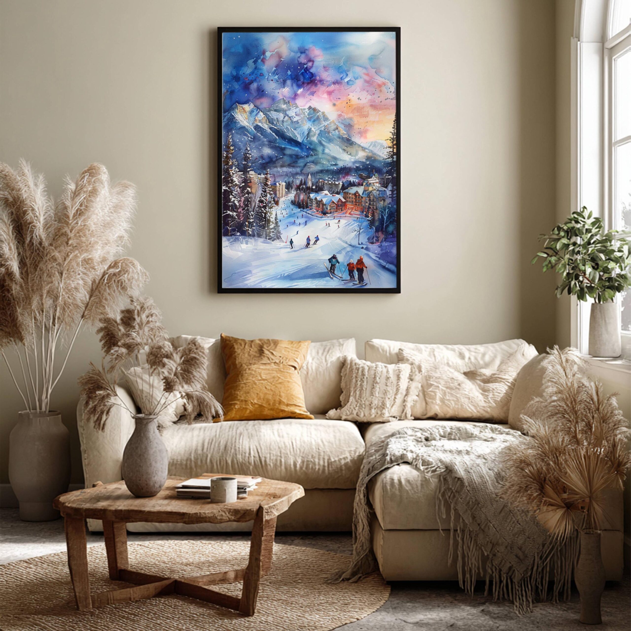 Banff Canada North America Watercolor: Canadian Travel Art Poster Print - Image 3