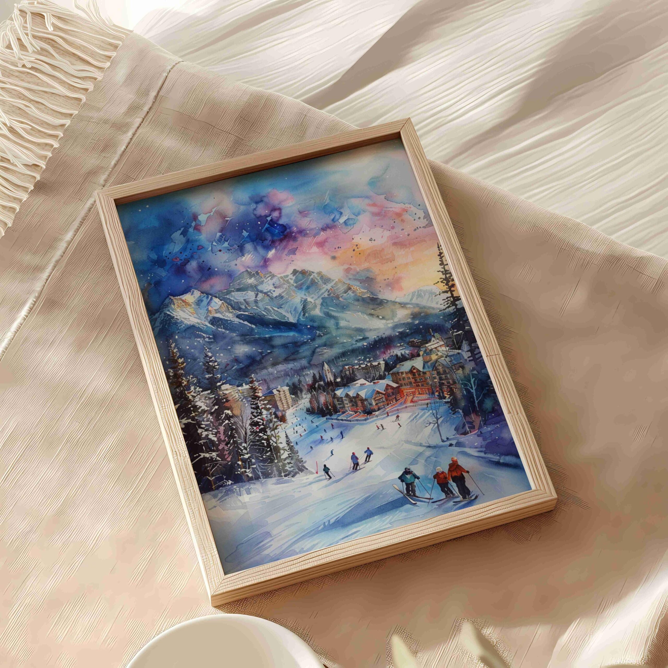 Banff Canada North America Watercolor: Canadian Travel Art Poster Print - Image 5