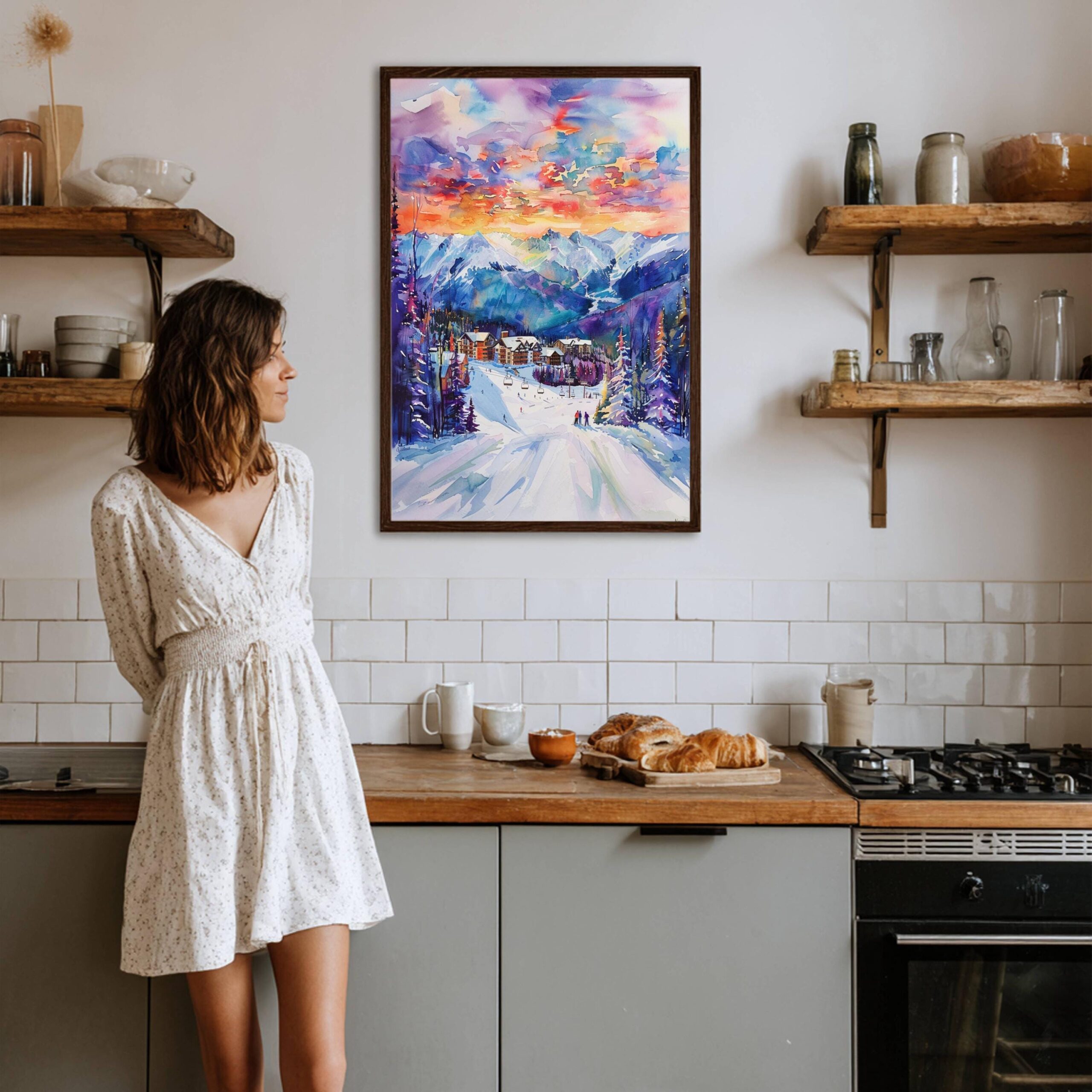 Kicking Horse Canada Watercolor Print: North America Travel Art Poster - Image 7