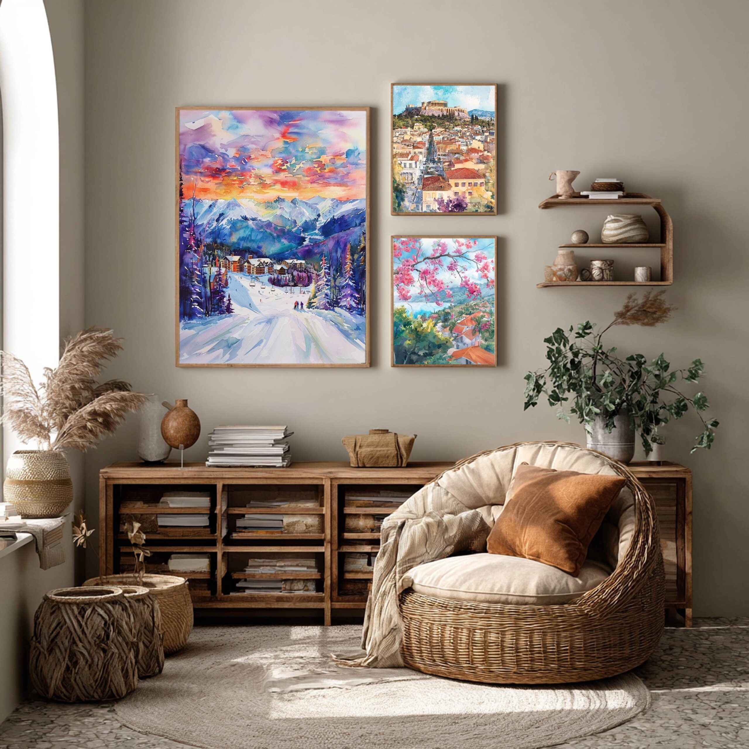 Kicking Horse Canada Watercolor Print: North America Travel Art Poster - Image 2