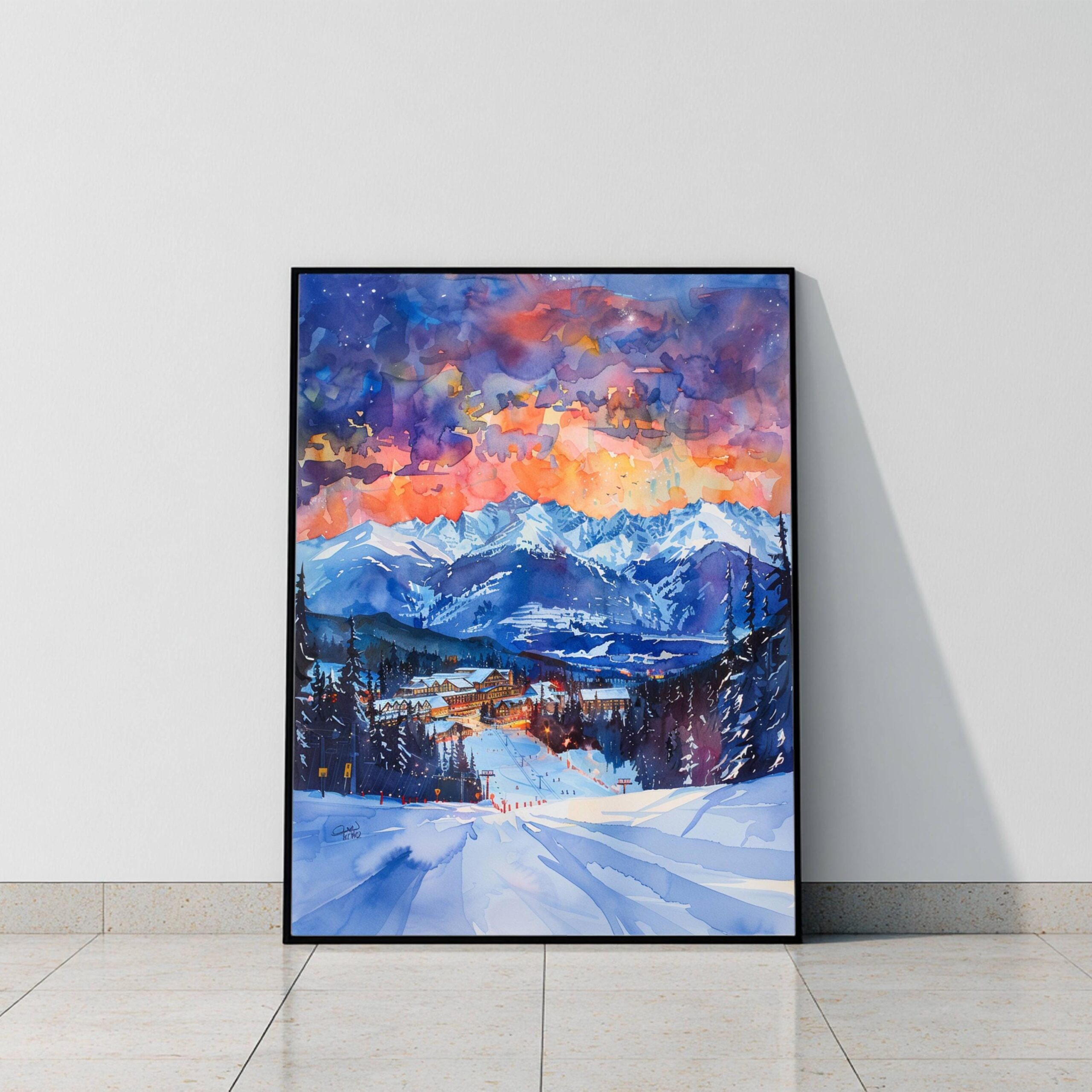 Revelstoke Canada North America Watercolor: Travel Art Poster Print - Image 9