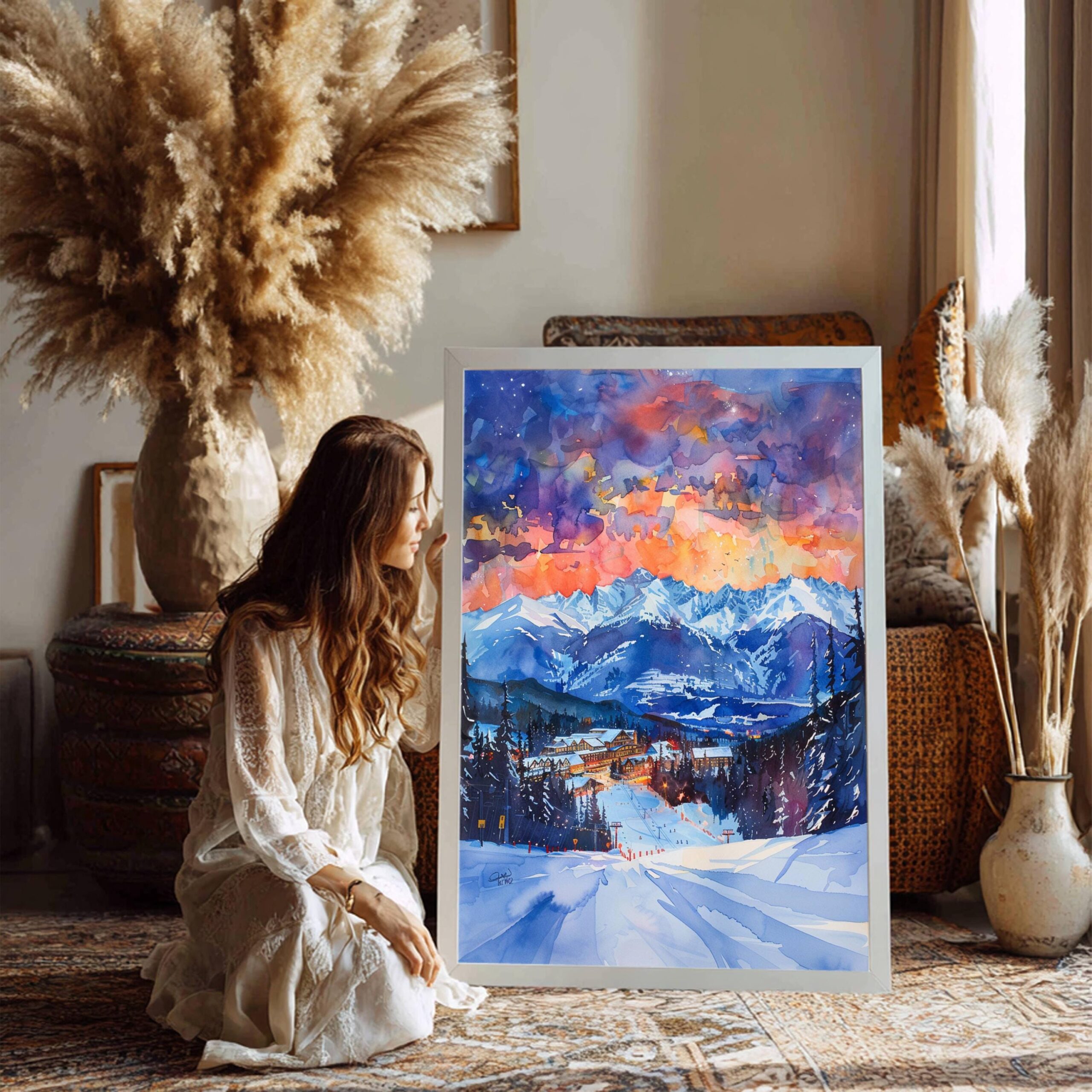 Revelstoke Canada North America Watercolor: Travel Art Poster Print - Image 8