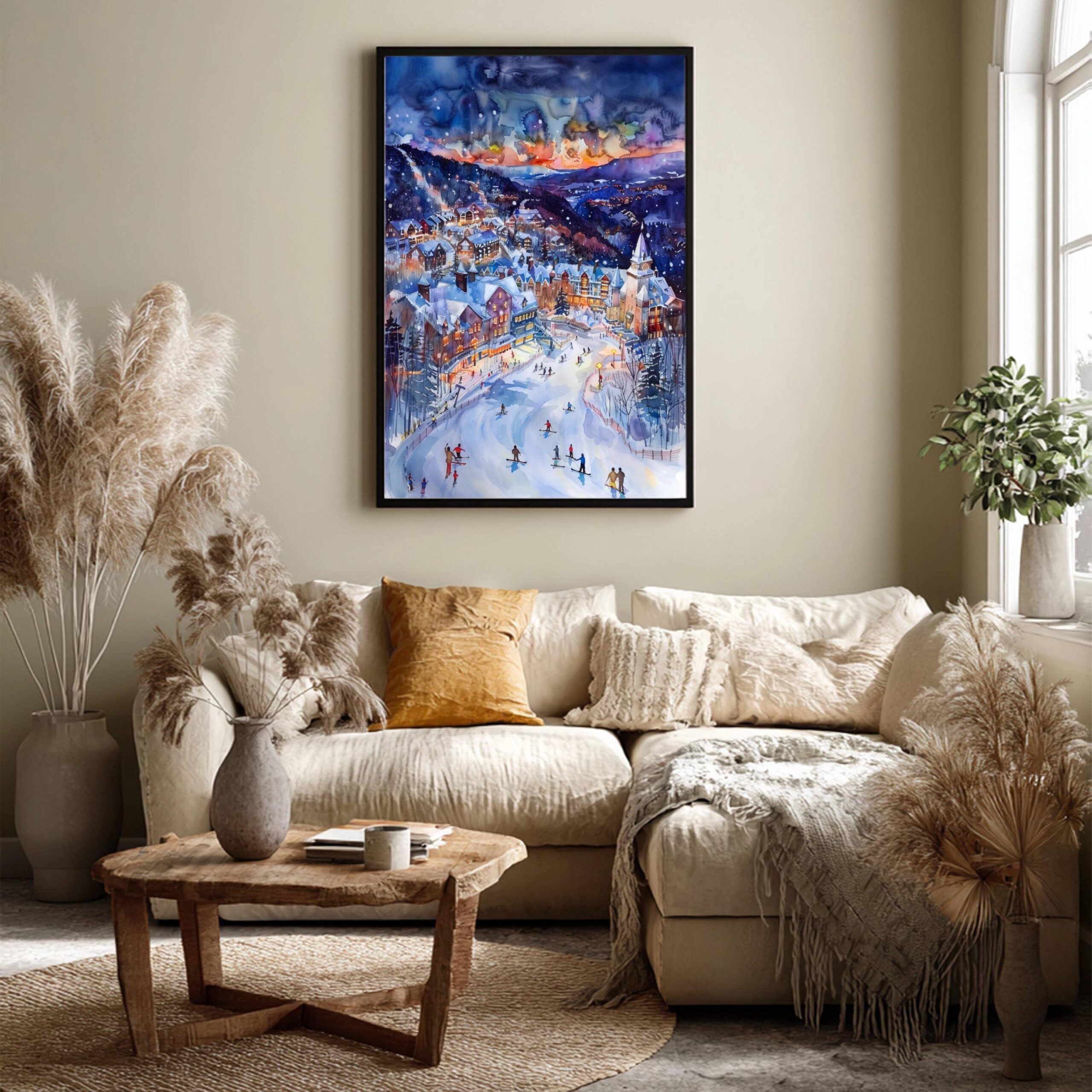 Mont-Tremblant Canada North America Watercolor: Travel Art Poster Print - Image 3