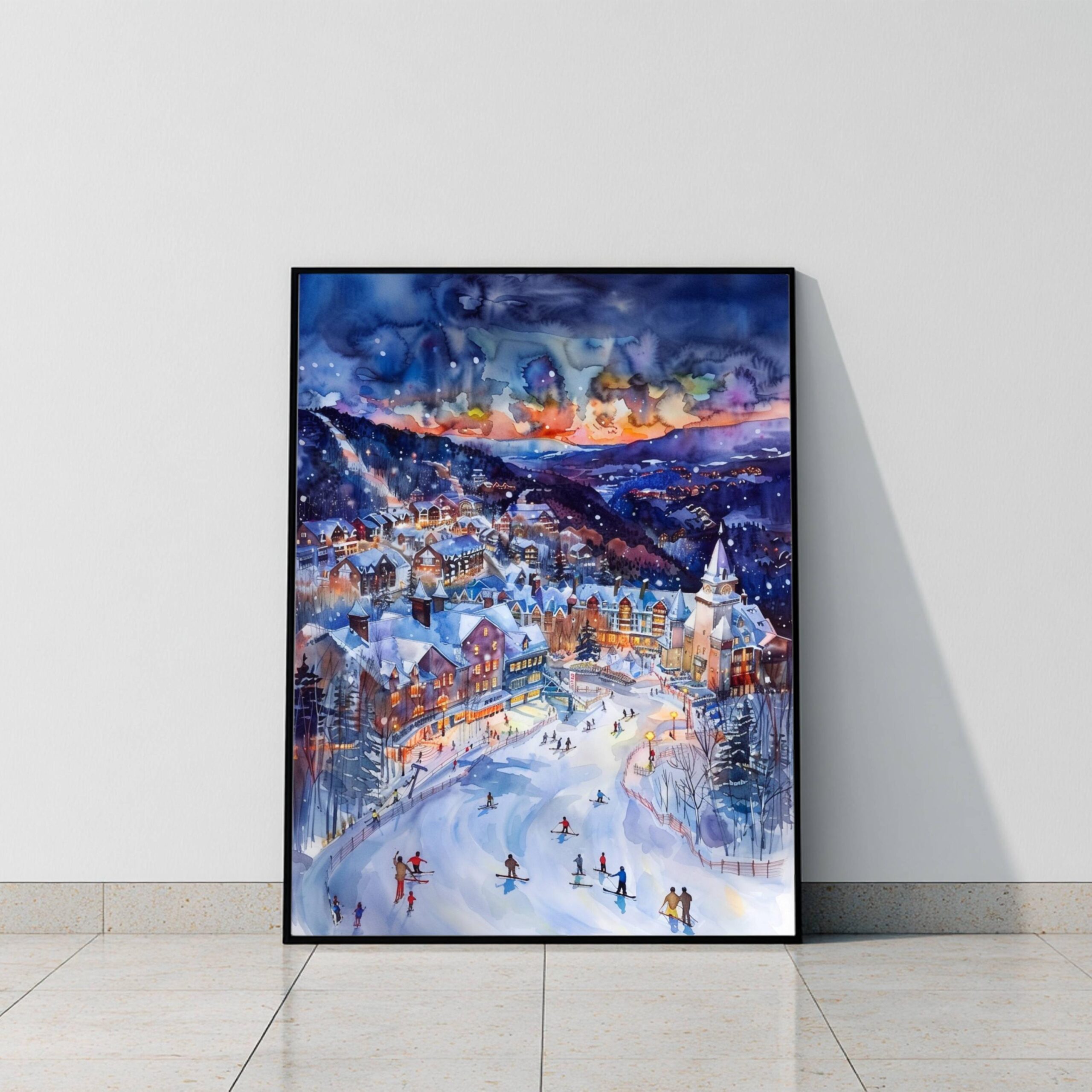 Mont-Tremblant Canada North America Watercolor: Travel Art Poster Print - Image 9