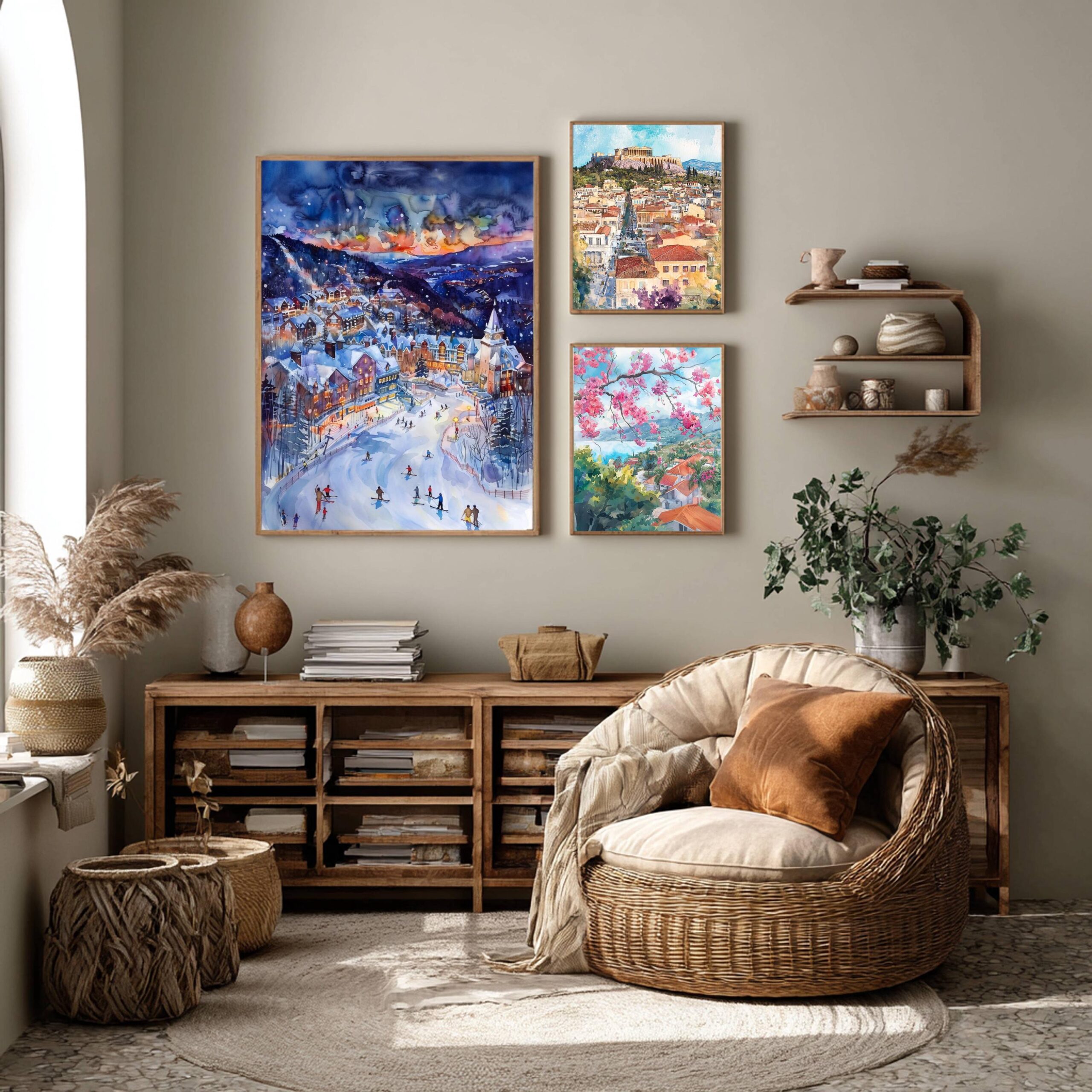 Mont-Tremblant Canada North America Watercolor: Travel Art Poster Print - Image 2