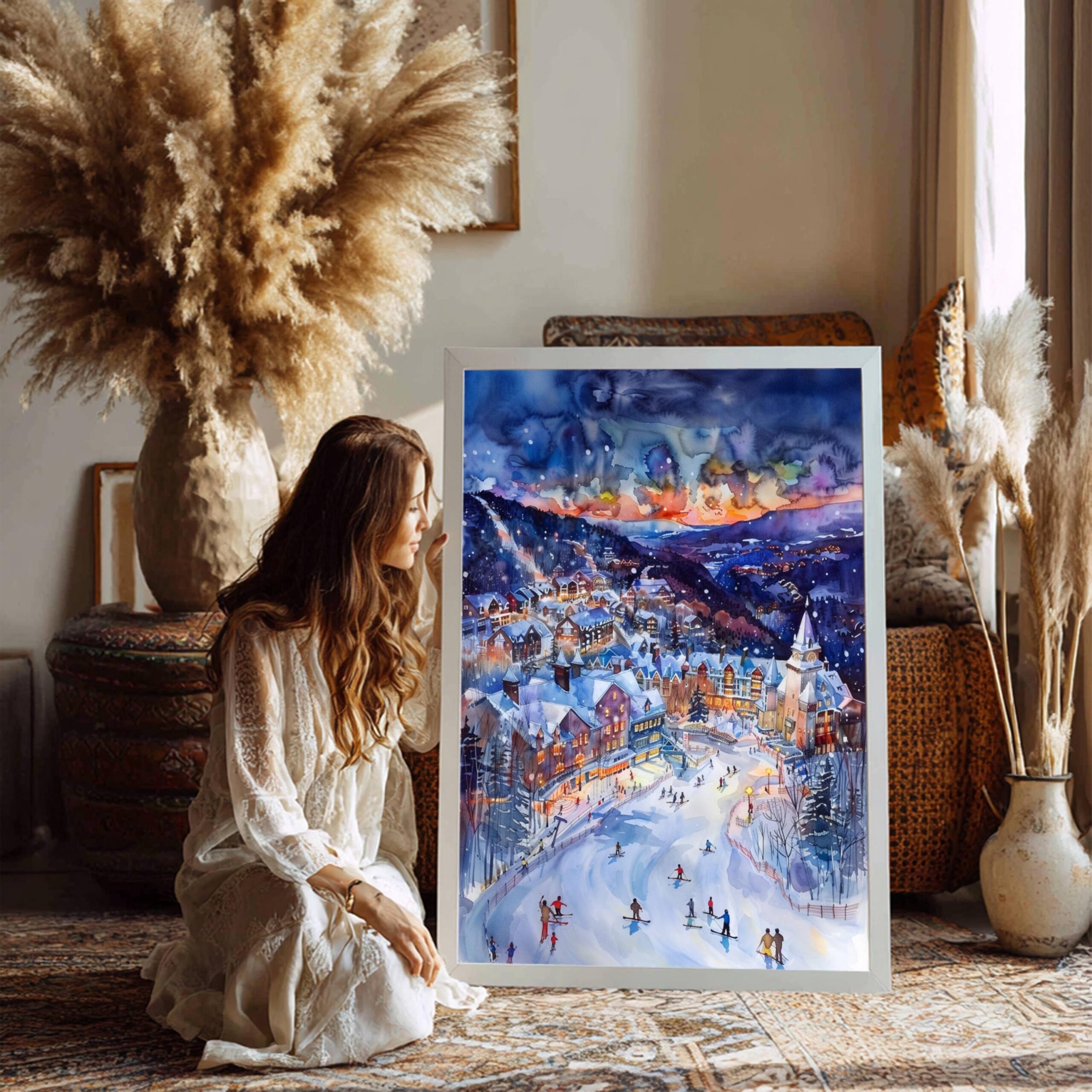 Mont-Tremblant Canada North America Watercolor: Travel Art Poster Print - Image 8