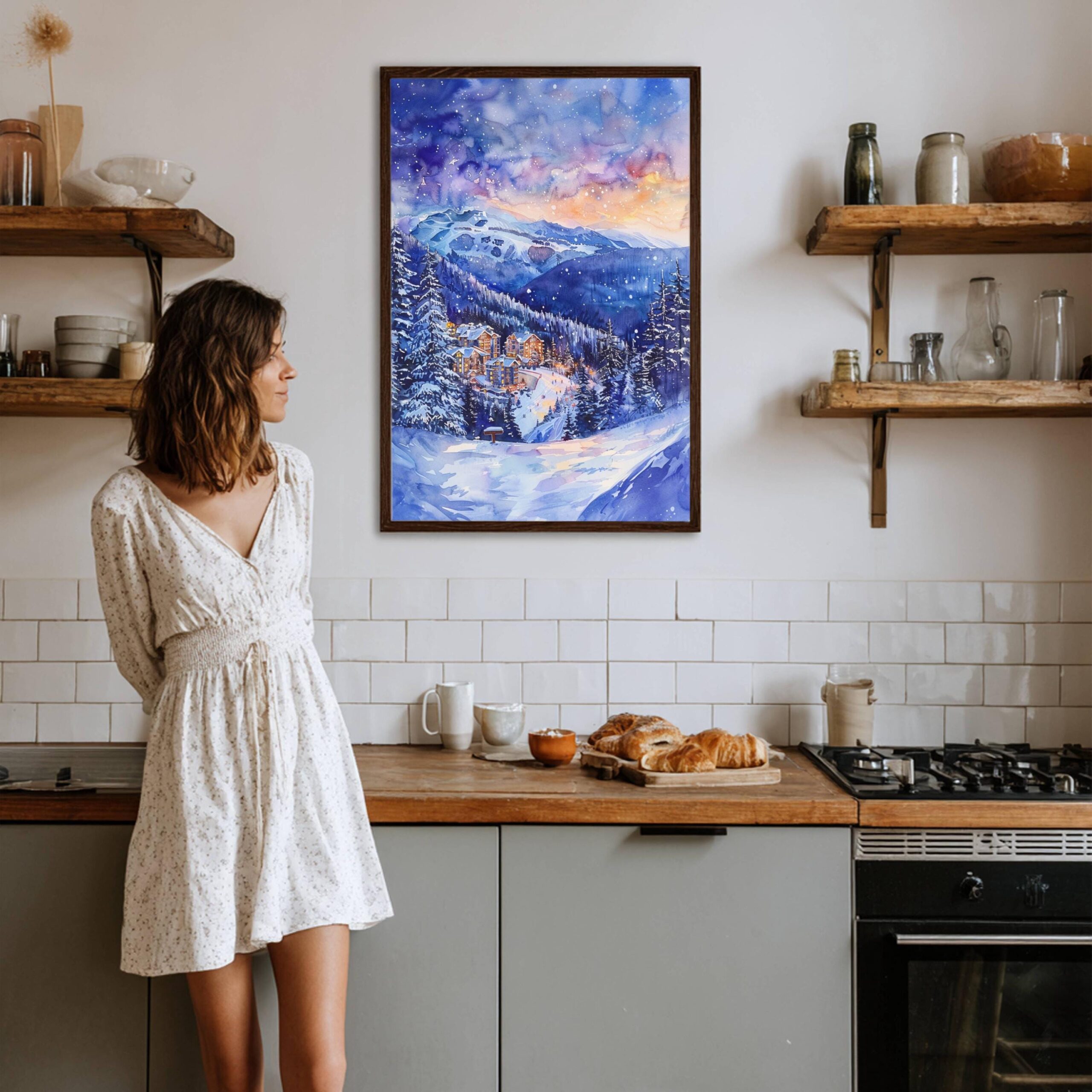 Whistler Canada North America Watercolor: Travel Art Poster Print - Image 7