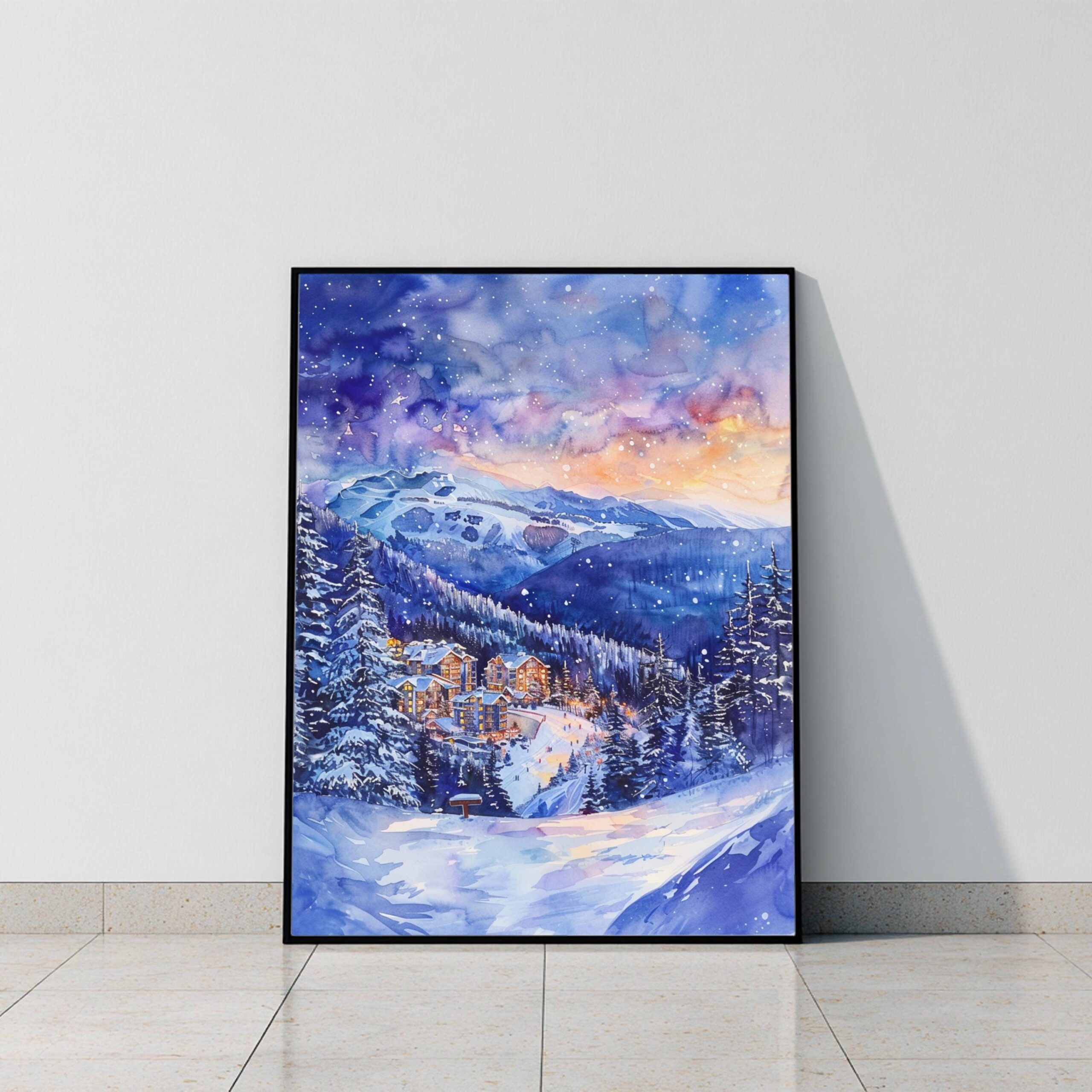 Whistler Canada North America Watercolor: Travel Art Poster Print - Image 9