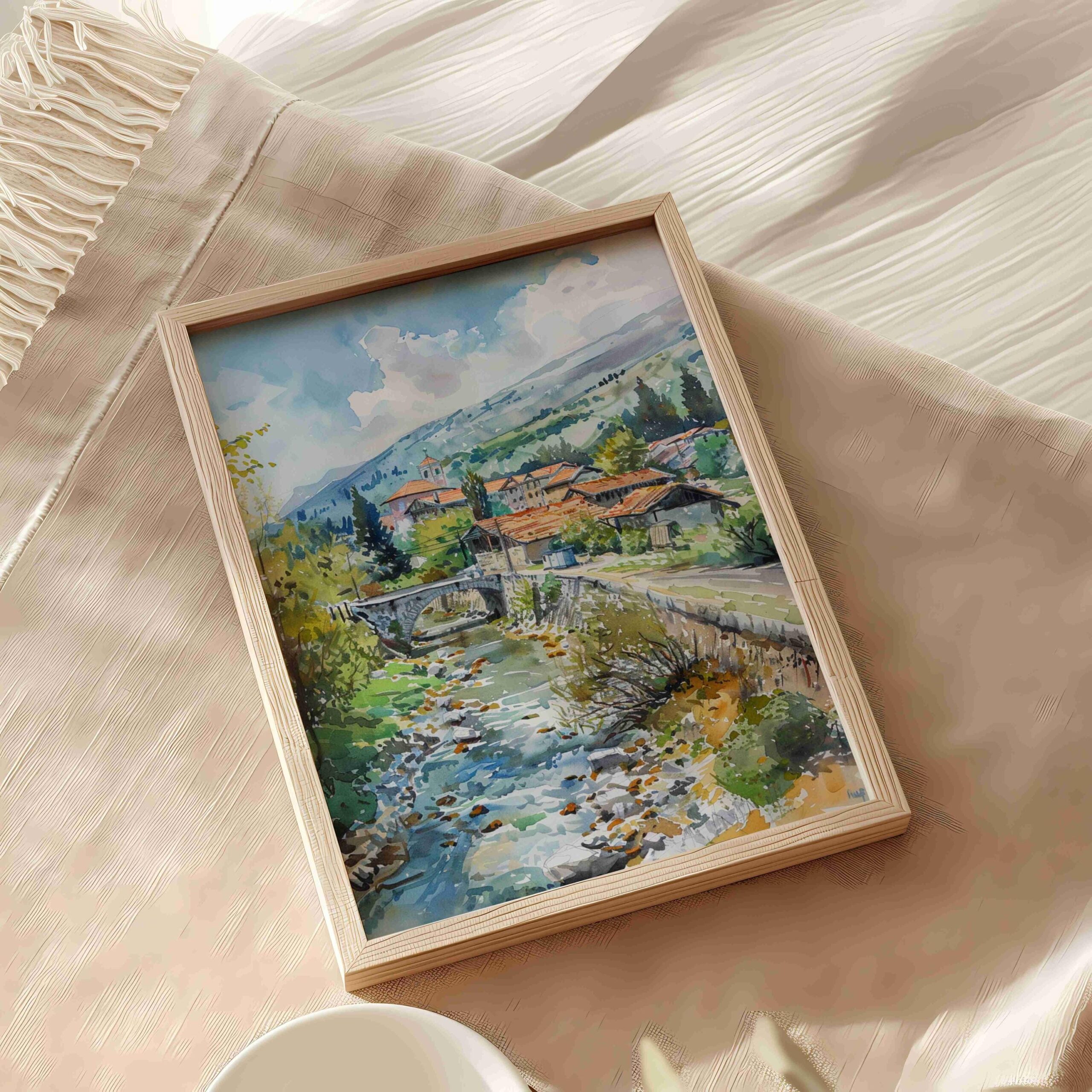 Bosnia and Herzegovina Europe Watercolor: Balkan Art Travel Poster - Image 5