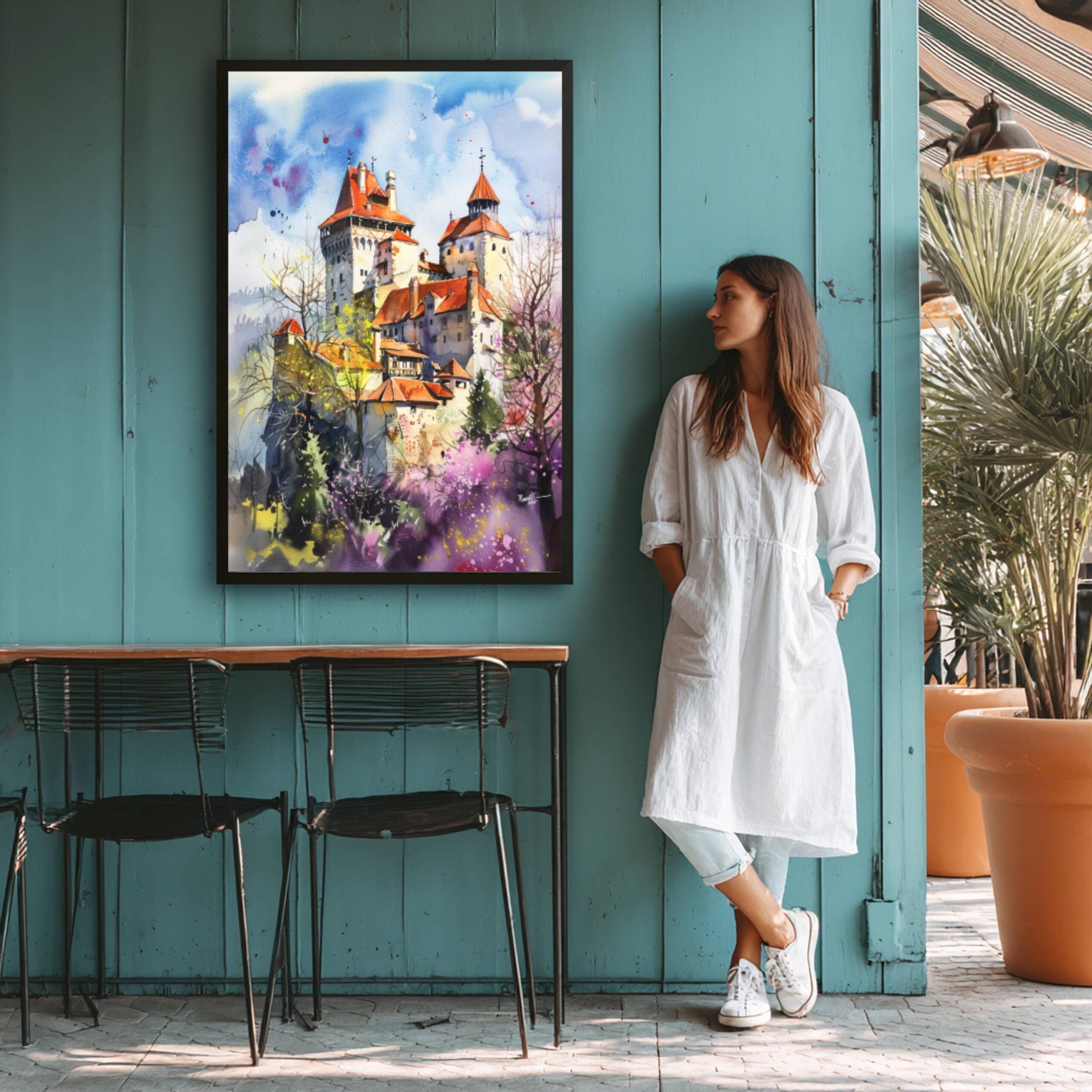 Bran Castle Romania Watercolor Print: Europe Travel Art Poster - Image 9