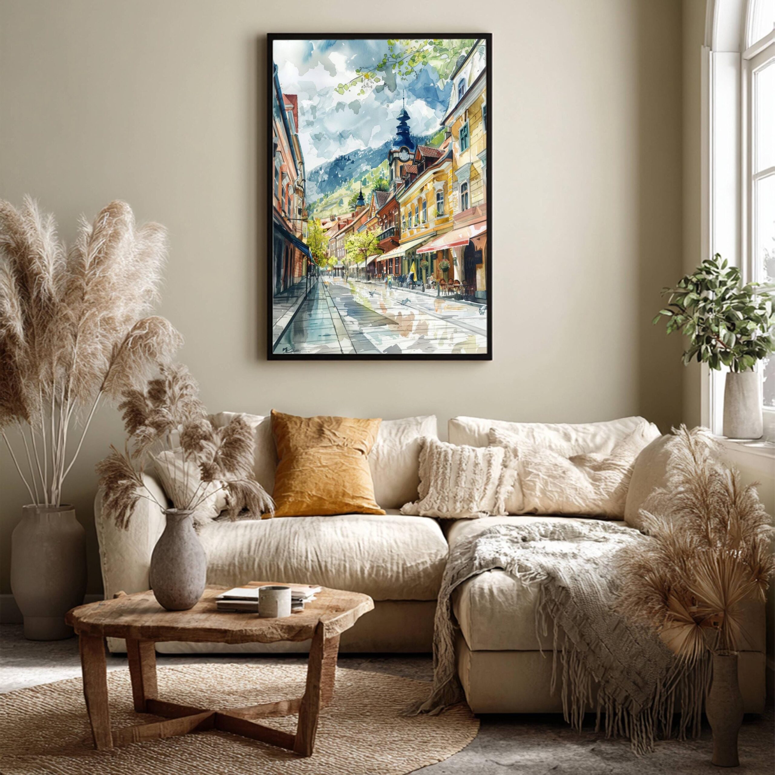 Brasov Romania Watercolor Art Print: Europe Travel Art Poster - Image 4