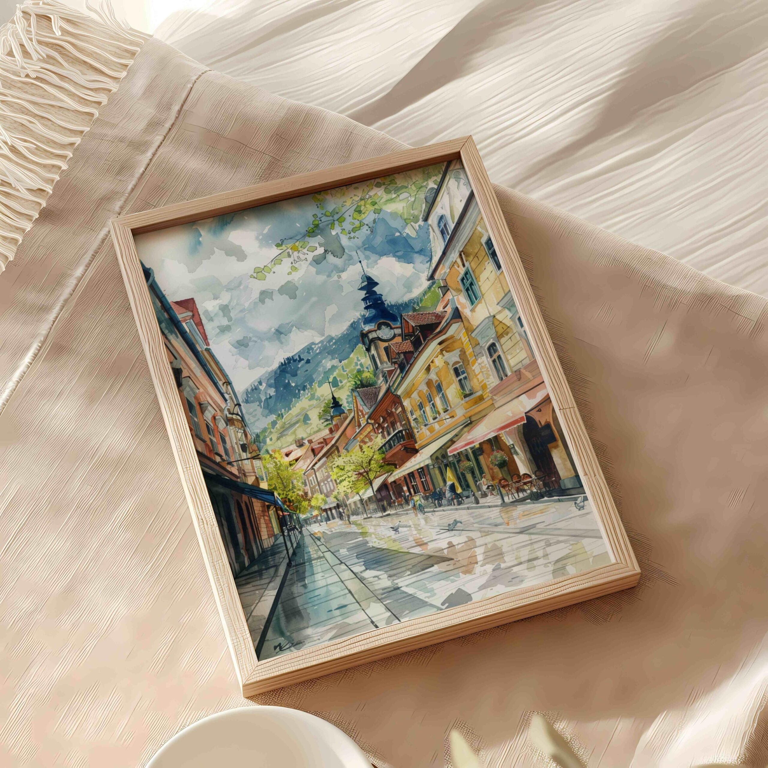 Brasov Romania Watercolor Art Print: Europe Travel Art Poster - Image 5