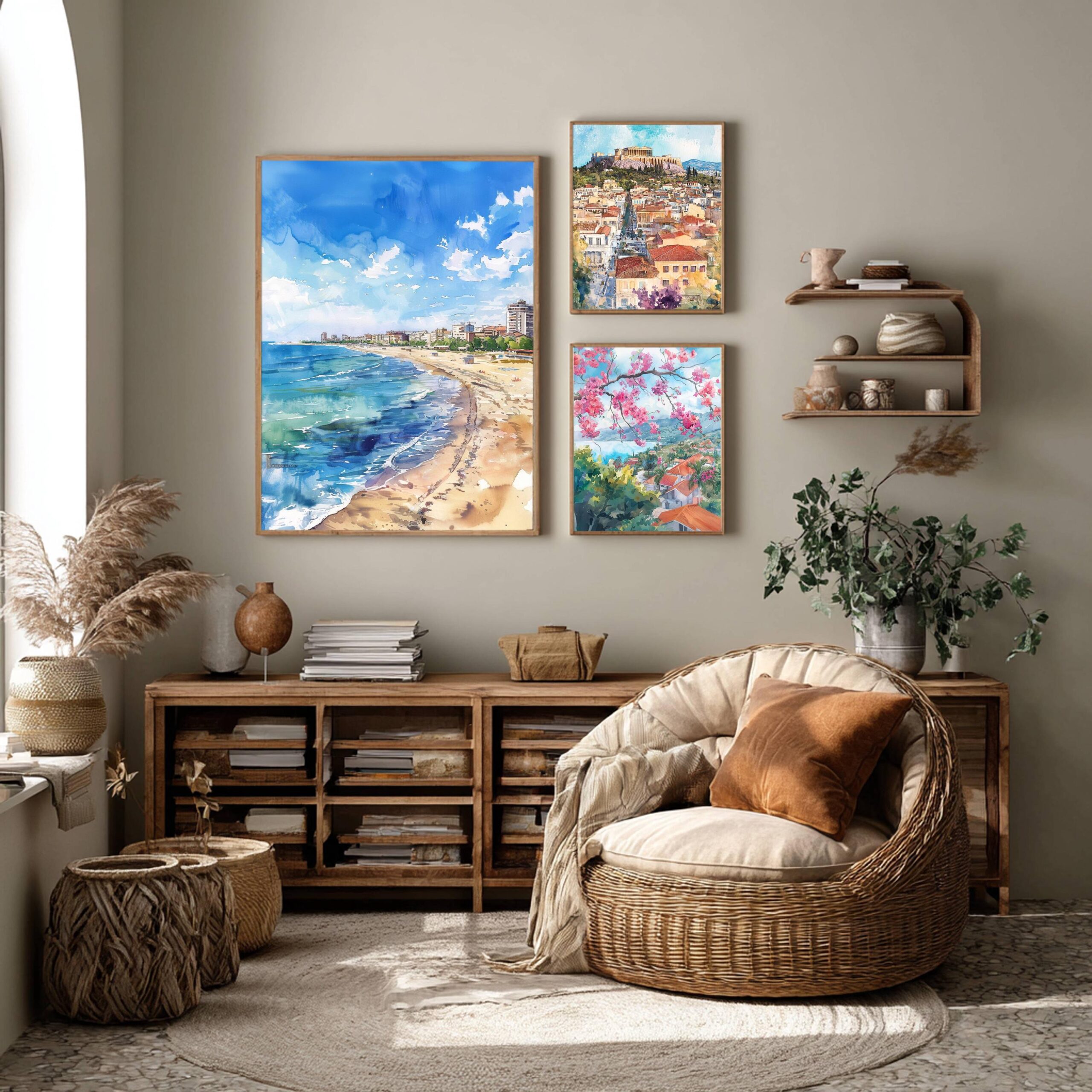 Mamaia Beach Romania Watercolor Art Print: Europe Travel Art Poster - Image 2
