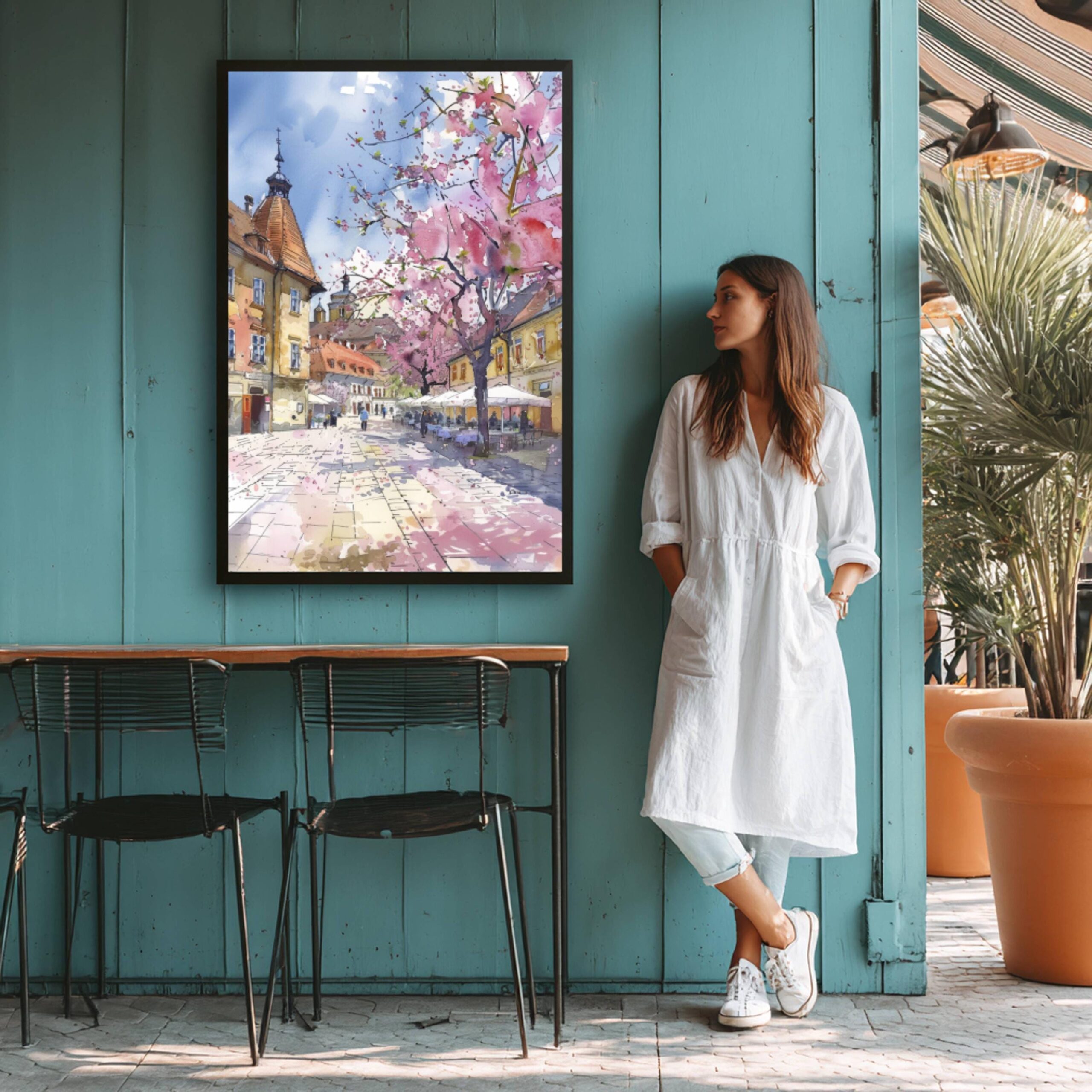 Sighisoara Romania Watercolor Art Print: Europe Travel Art Poster - Image 8