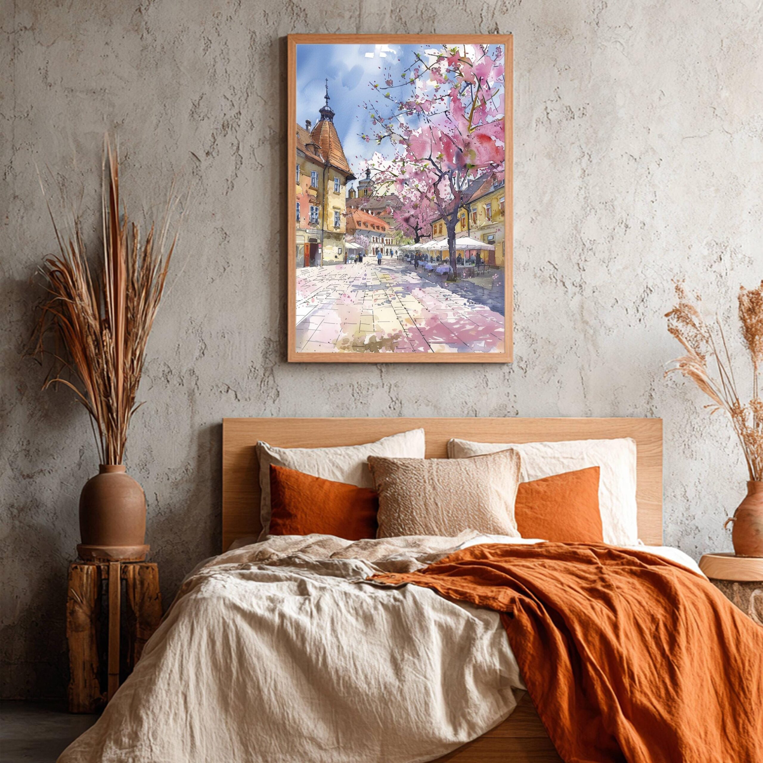 Sighisoara Romania Watercolor Art Print: Europe Travel Art Poster - Image 3