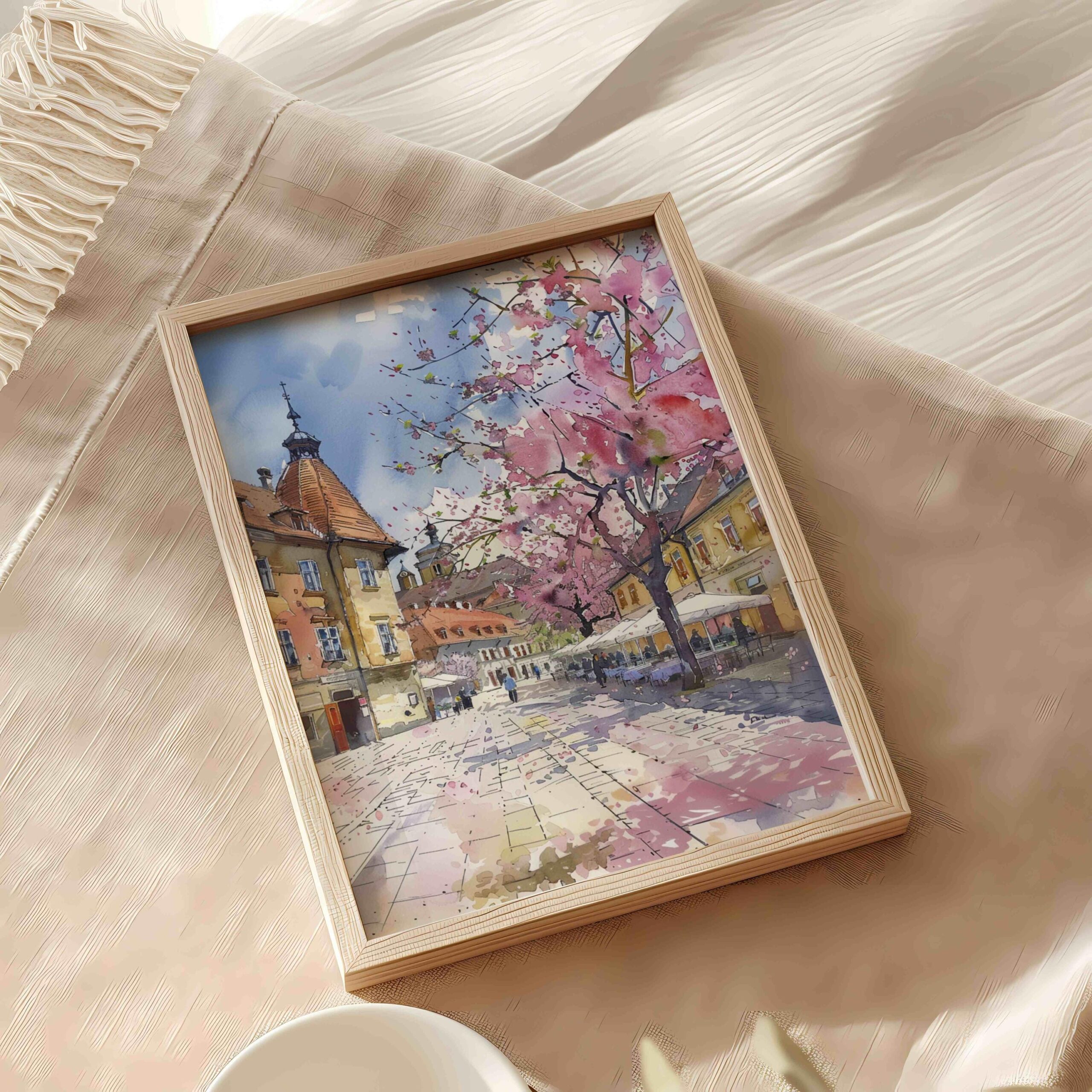 Sighisoara Romania Watercolor Art Print: Europe Travel Art Poster - Image 5