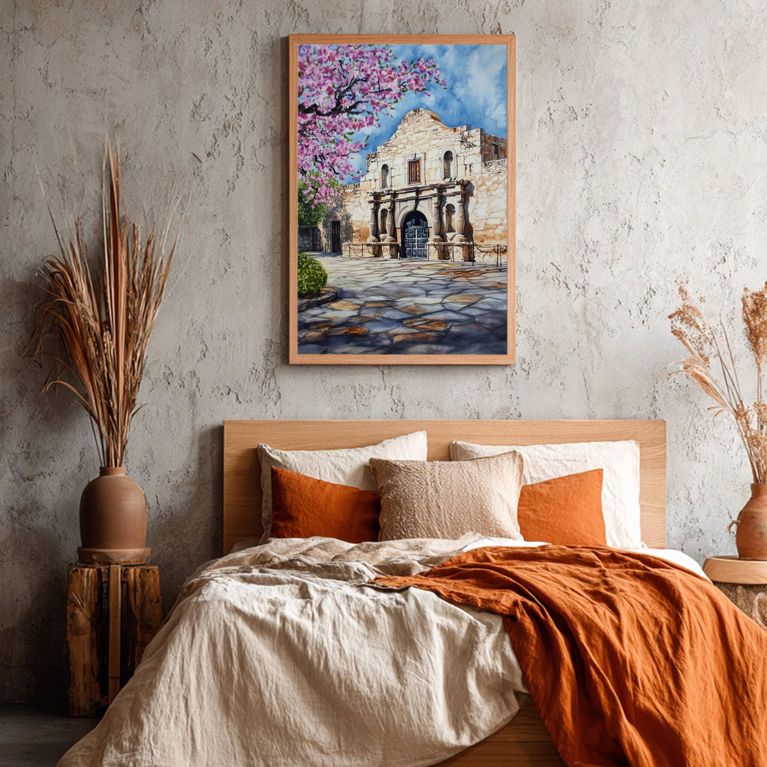 The Alamo San Antonio USA Watercolor: American Travel Art Poster - Image 4