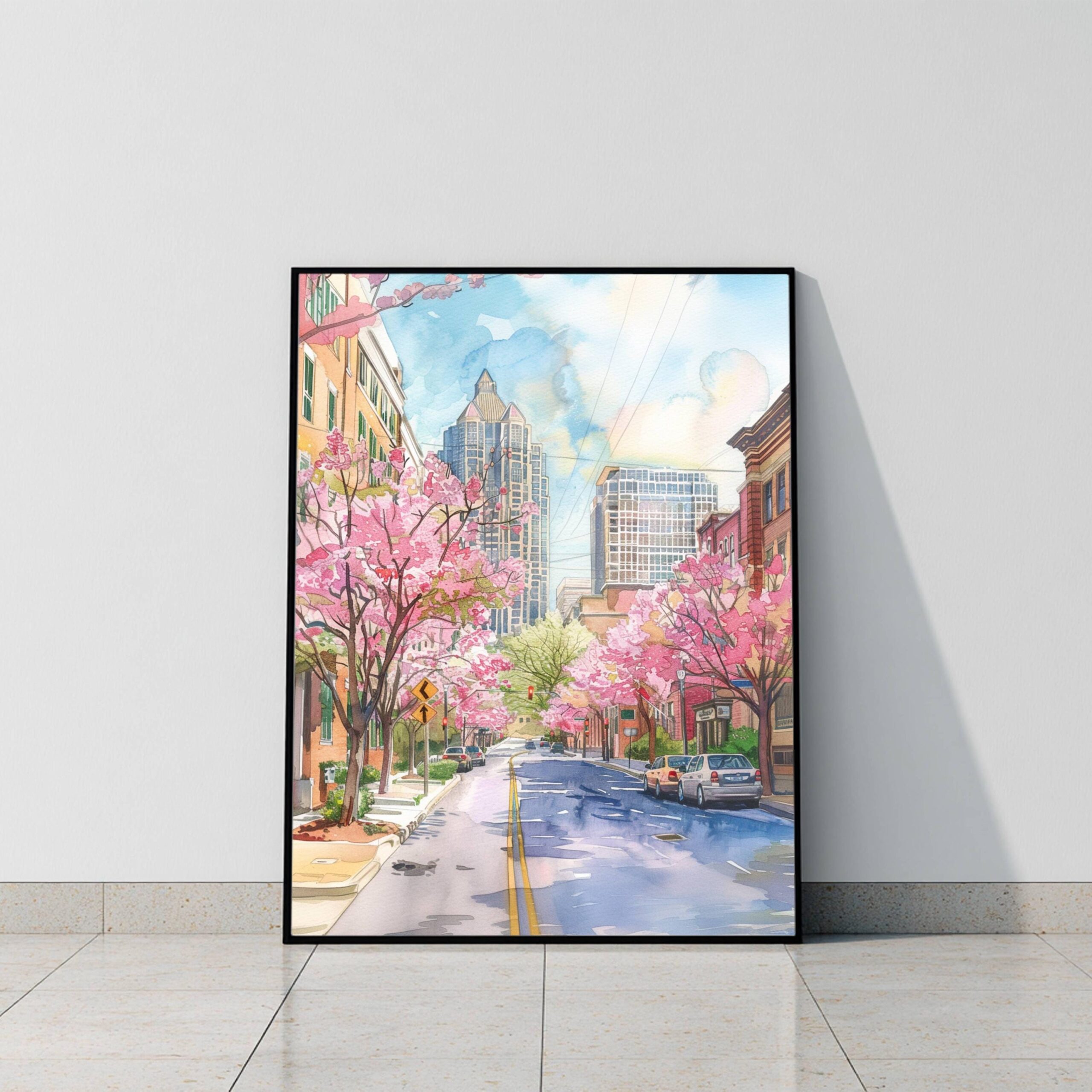 Atlanta Georgia USA Watercolor: Travel Art Poster - Image 9