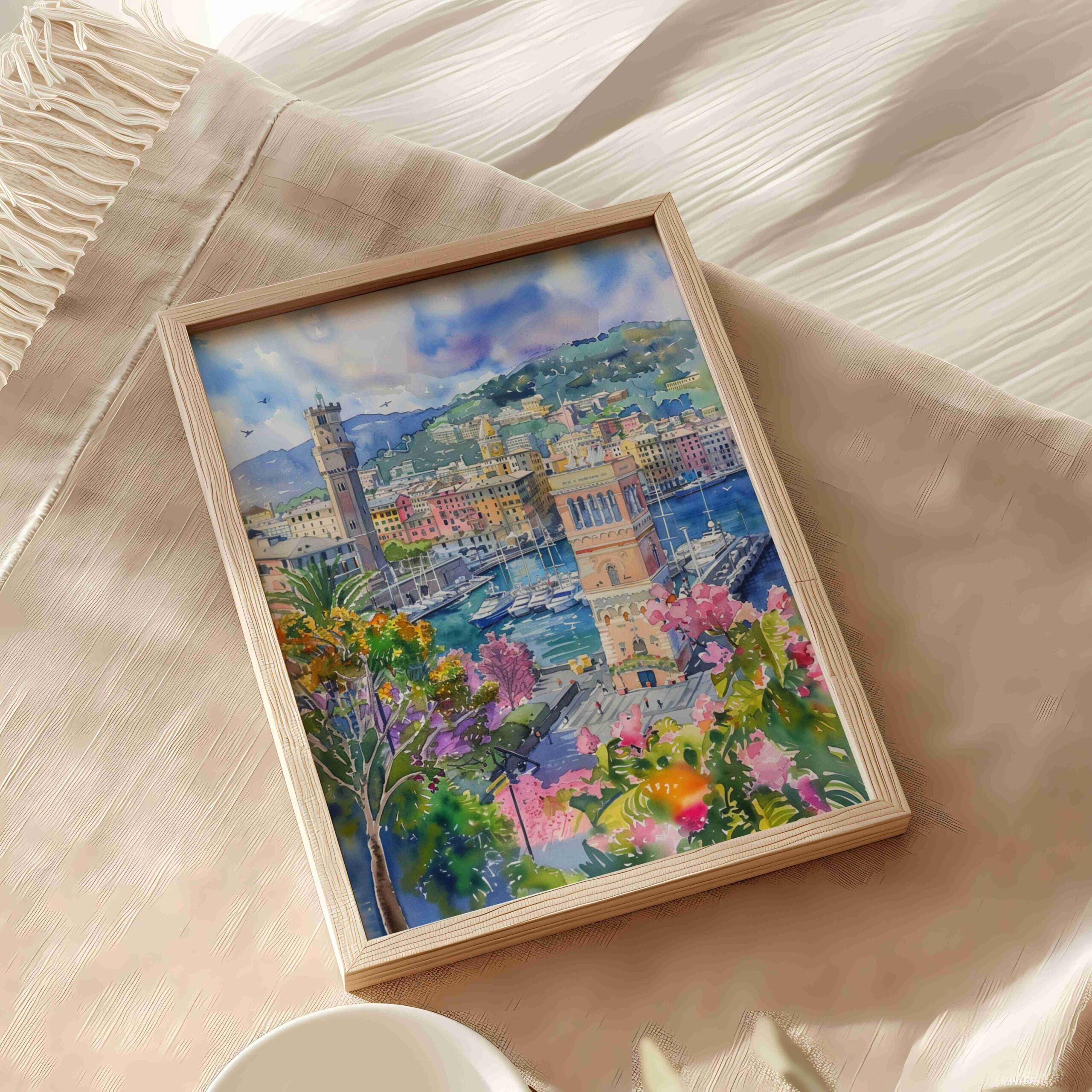 Genoa Italy Europe Watercolor Print: Travel Art Poster - Image 5