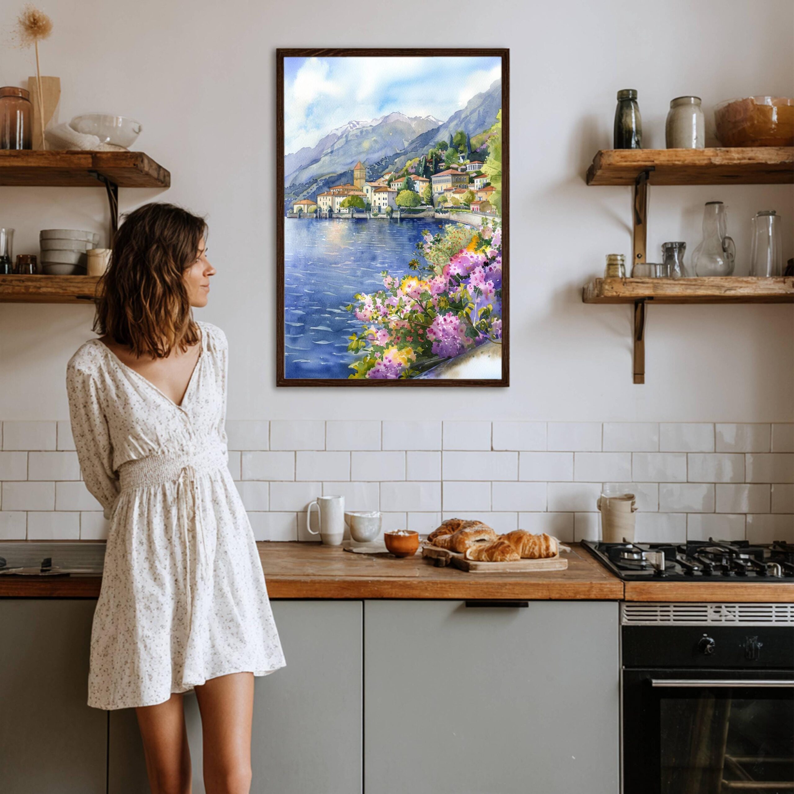 Lake Maggiore Italy Europe Watercolor Print: Travel Art Poster - Image 7