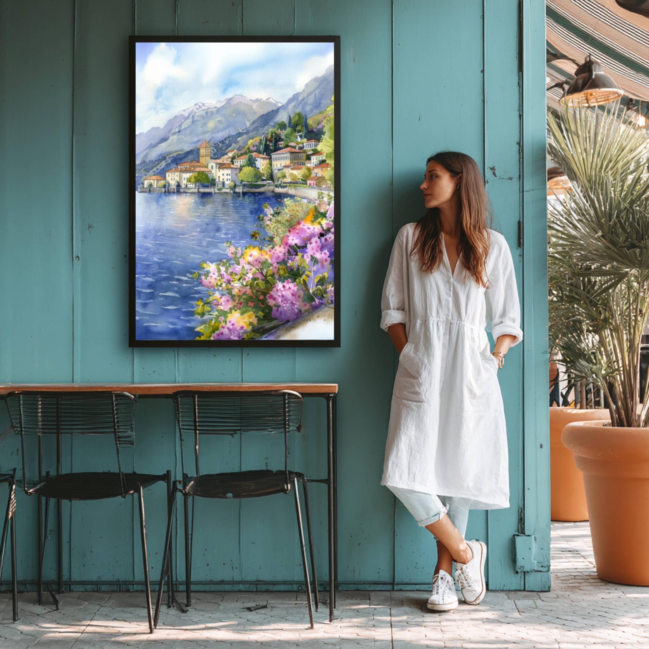 Lake Maggiore Italy Europe Watercolor Print: Travel Art Poster - Image 8