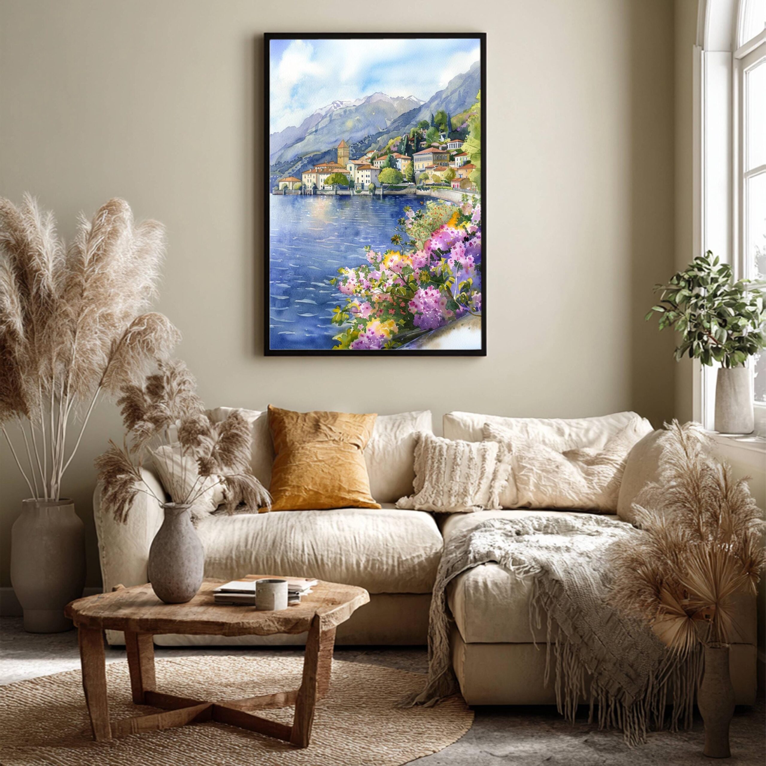 Lake Maggiore Italy Europe Watercolor Print: Travel Art Poster - Image 3