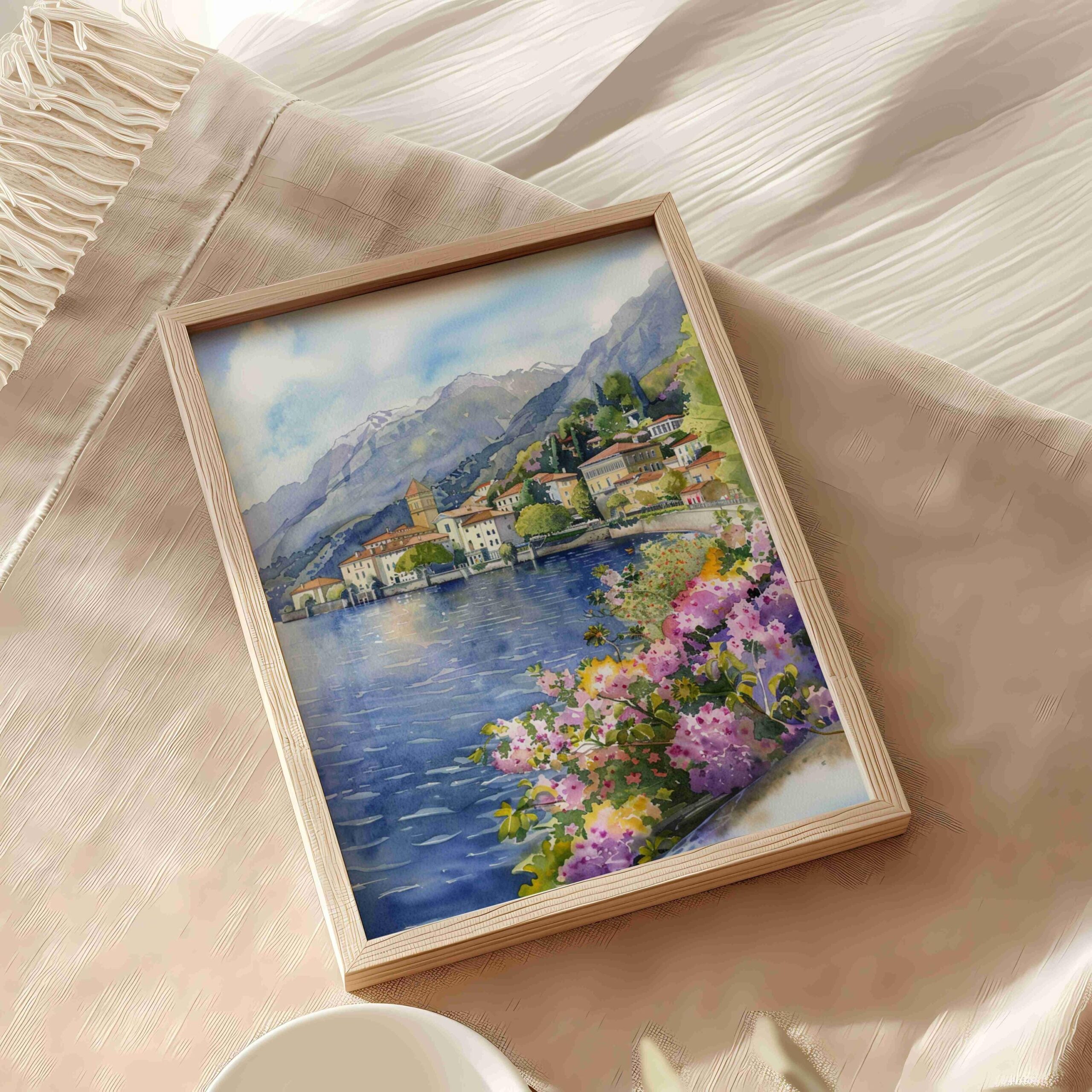 Lake Maggiore Italy Europe Watercolor Print: Travel Art Poster - Image 5