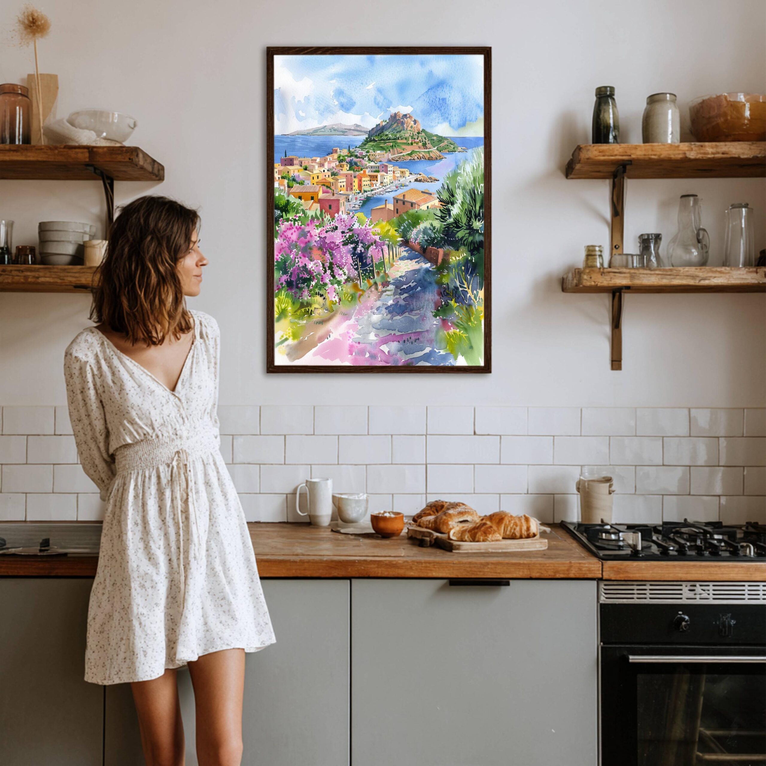 Sardinia Italy Europe Watercolor Print: Travel Art Poster - Image 7