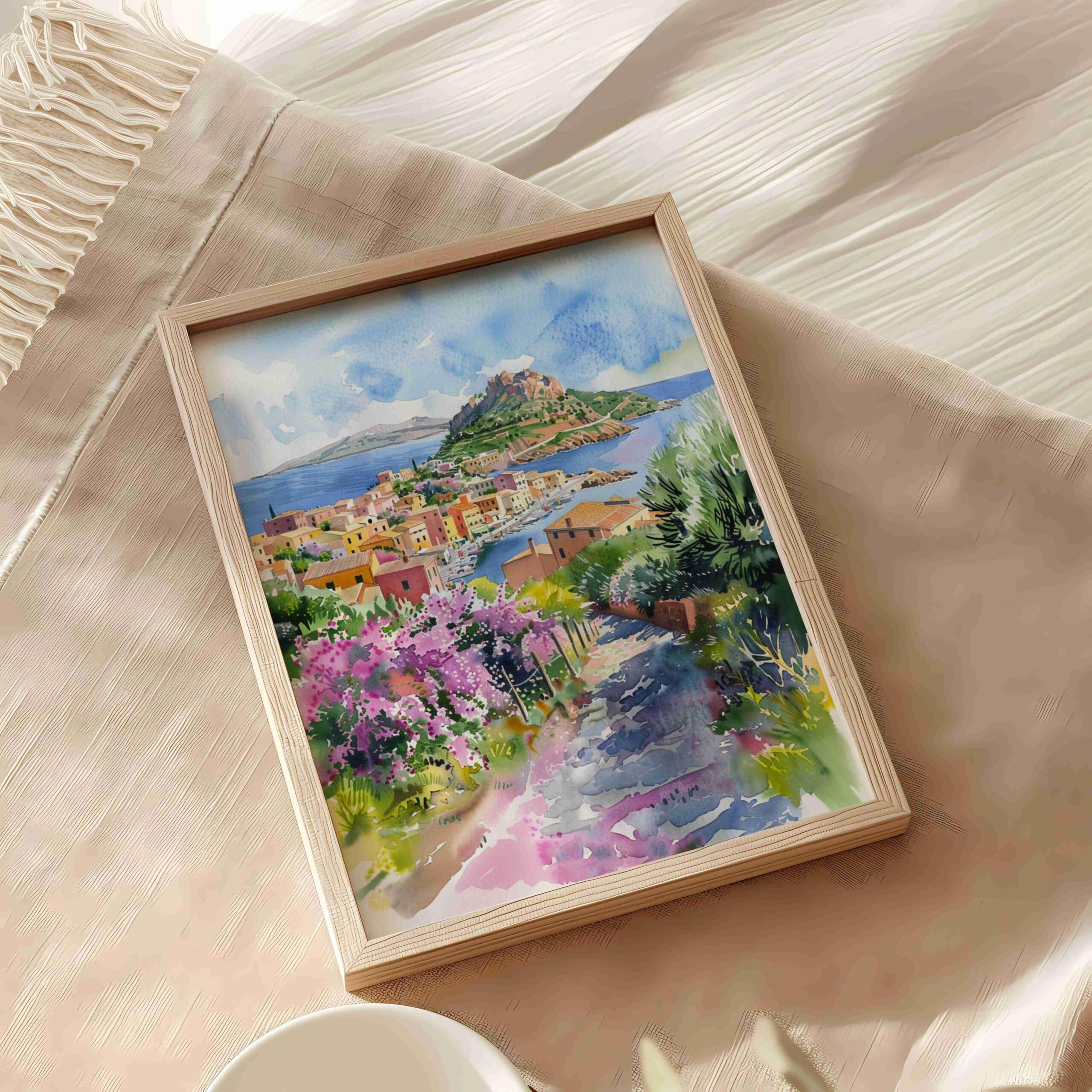 Sardinia Italy Europe Watercolor Print: Travel Art Poster - Image 5