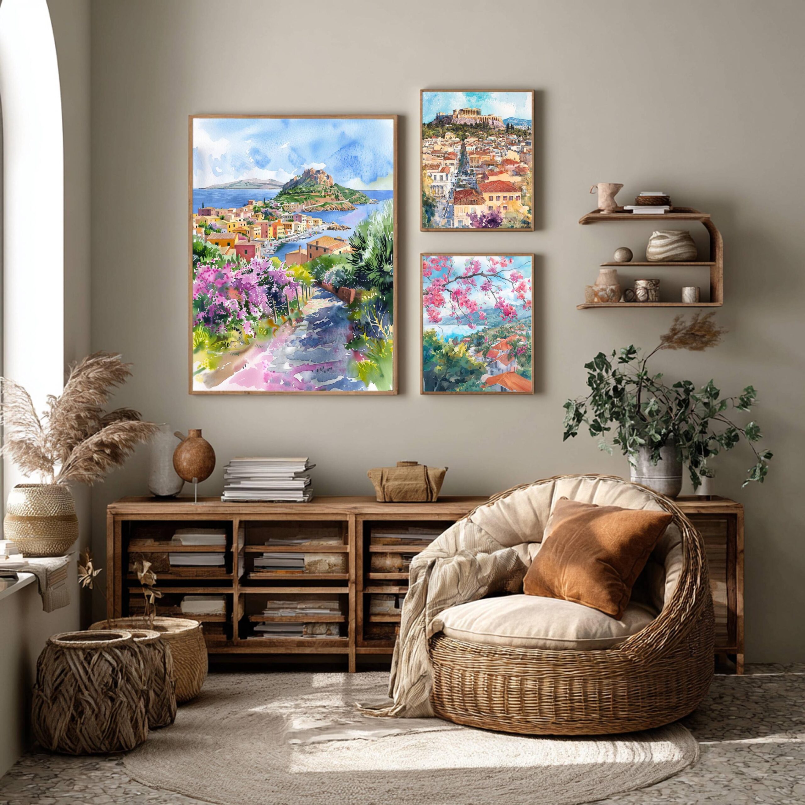 Sardinia Italy Europe Watercolor Print: Travel Art Poster - Image 2