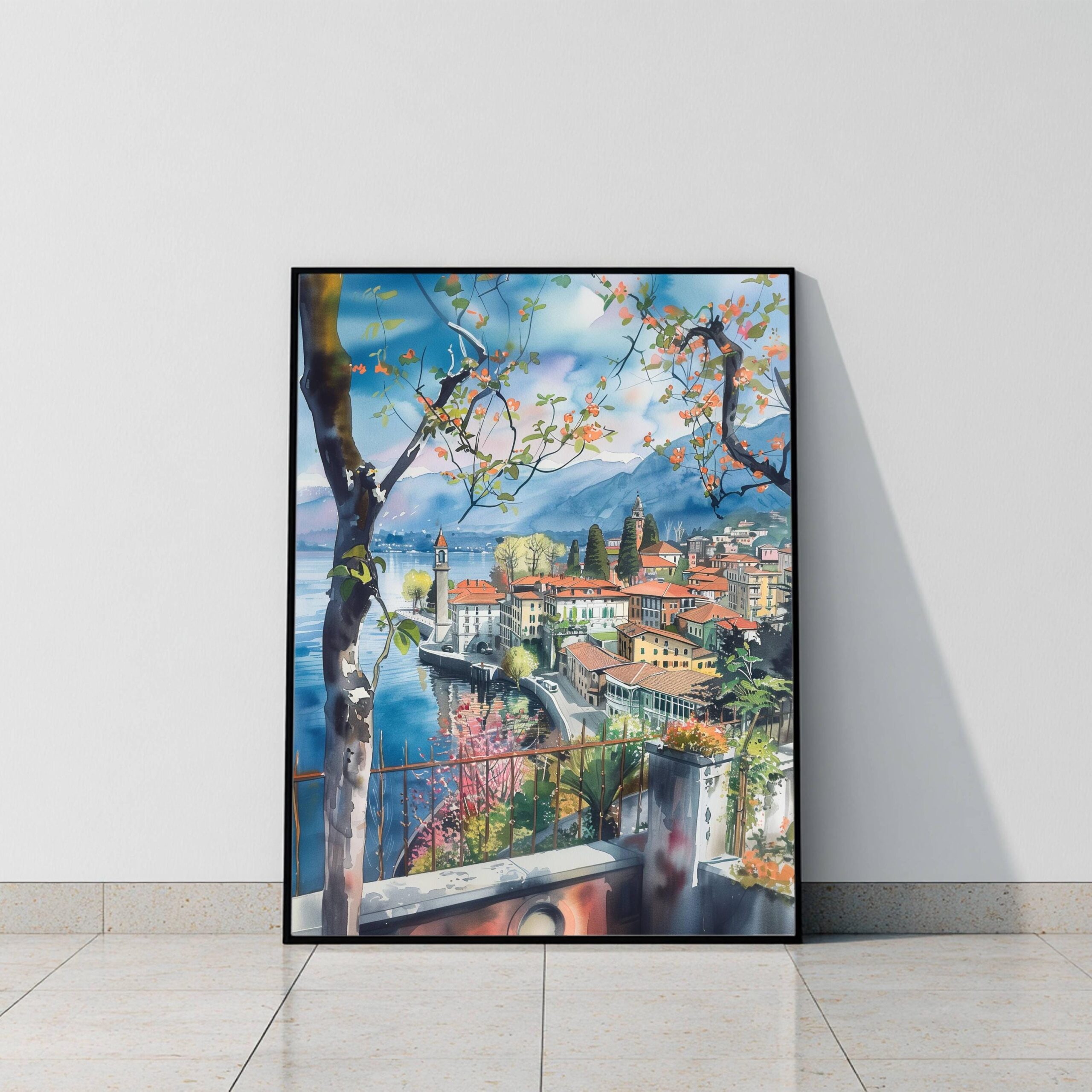 Stresa Italy Europe Watercolor Print: Travel Art Poster - Image 9