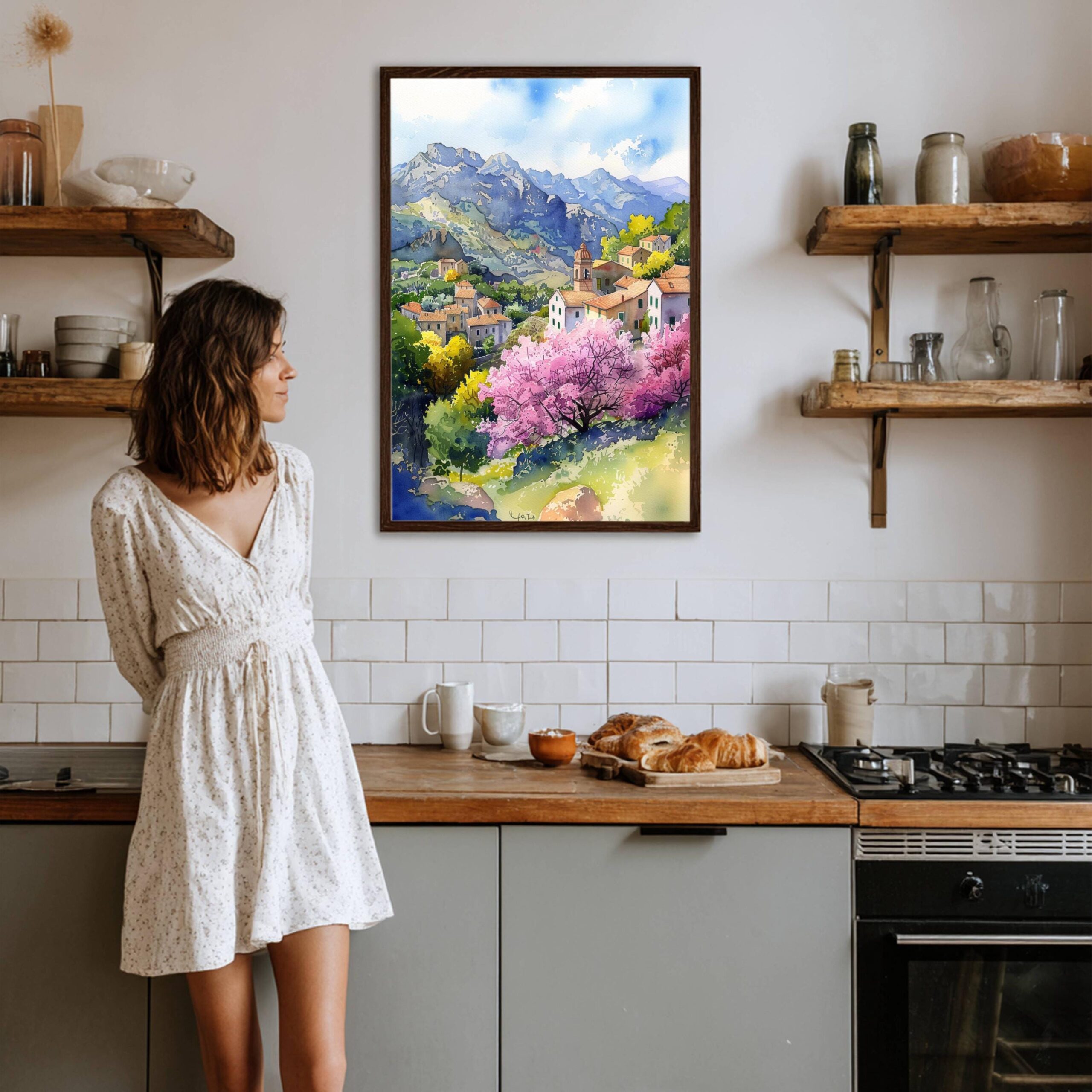 Corsica France Watercolor Print: France Travel Art Poster - Image 7