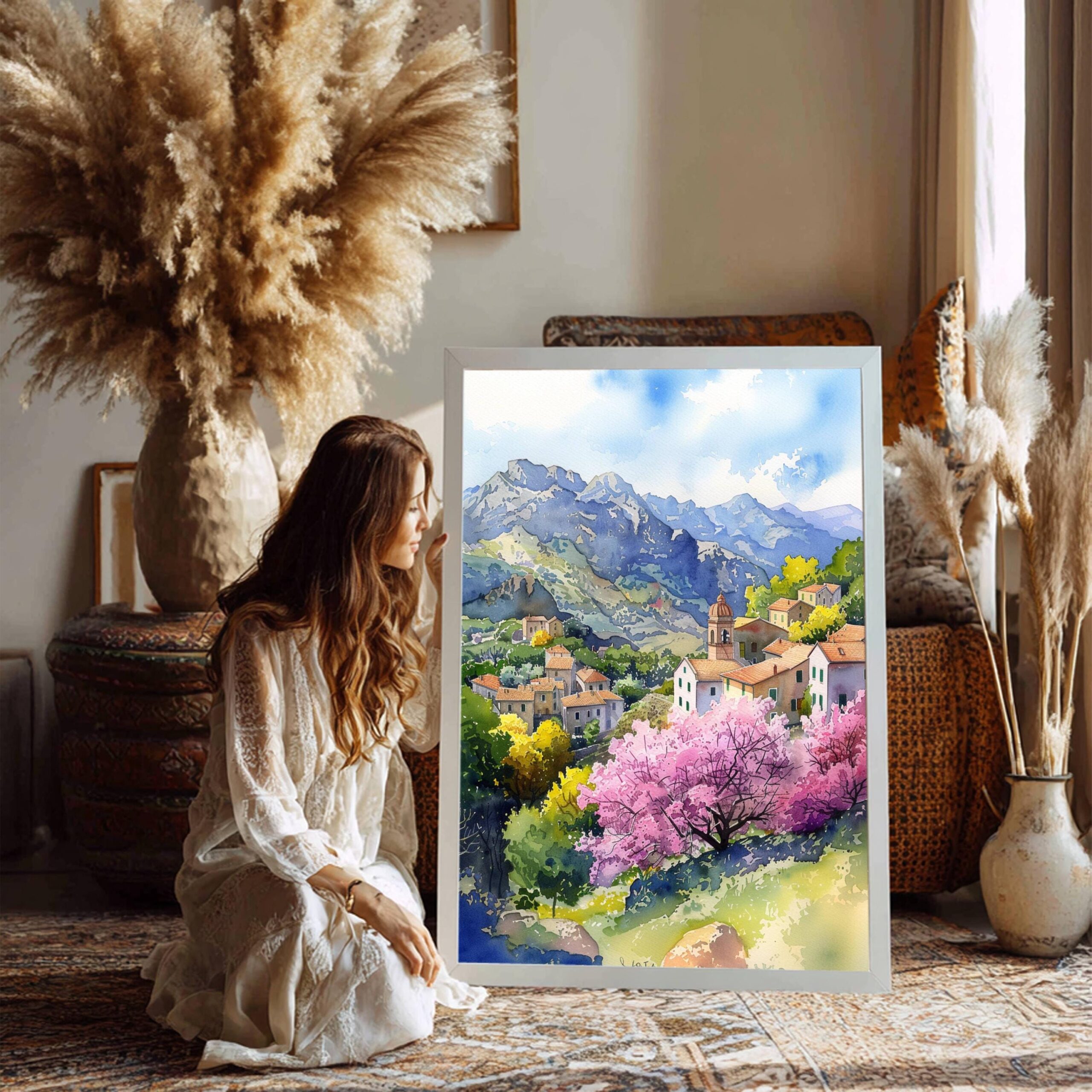 Corsica France Watercolor Print: France Travel Art Poster - Image 6