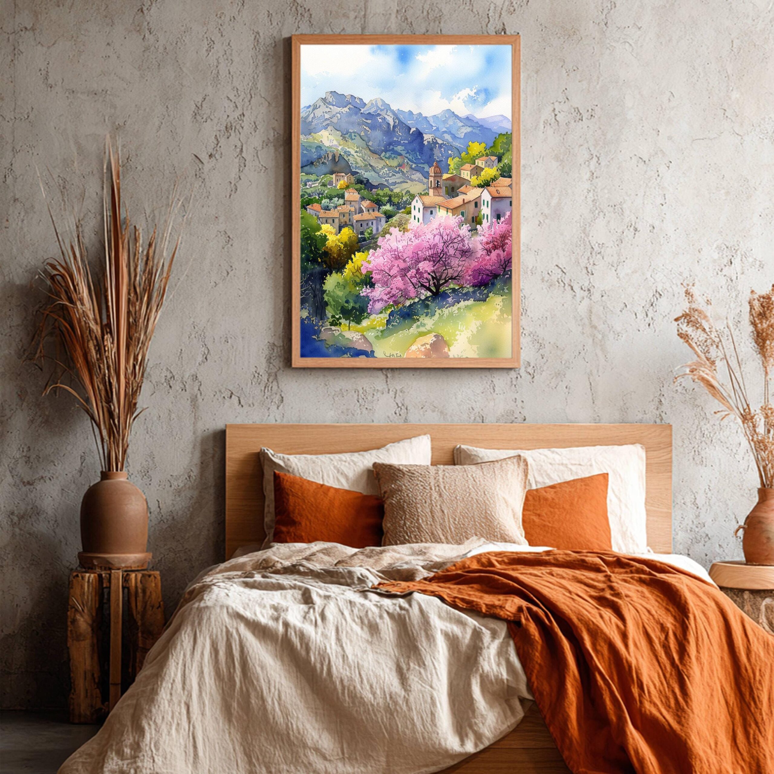 Corsica France Watercolor Print: France Travel Art Poster - Image 4