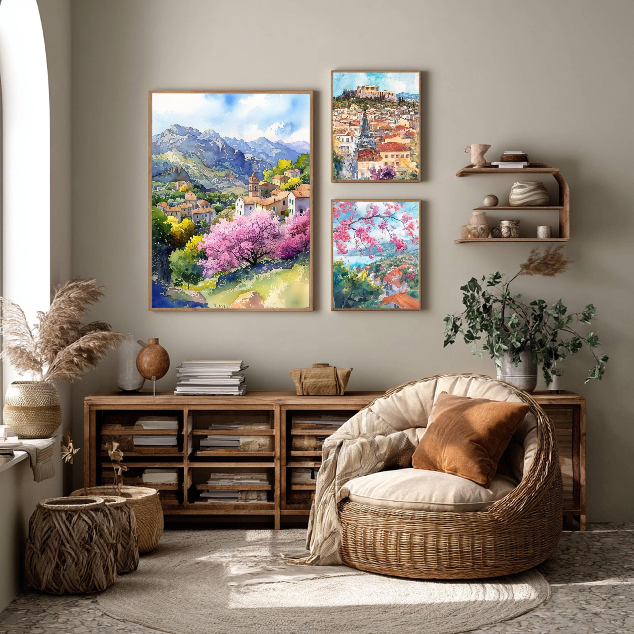 Corsica France Watercolor Print: France Travel Art Poster - Image 2