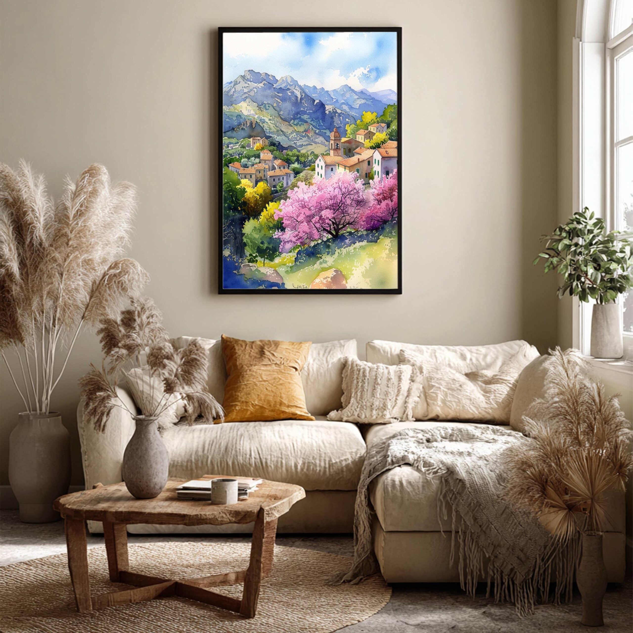 Corsica France Watercolor Print: France Travel Art Poster - Image 3