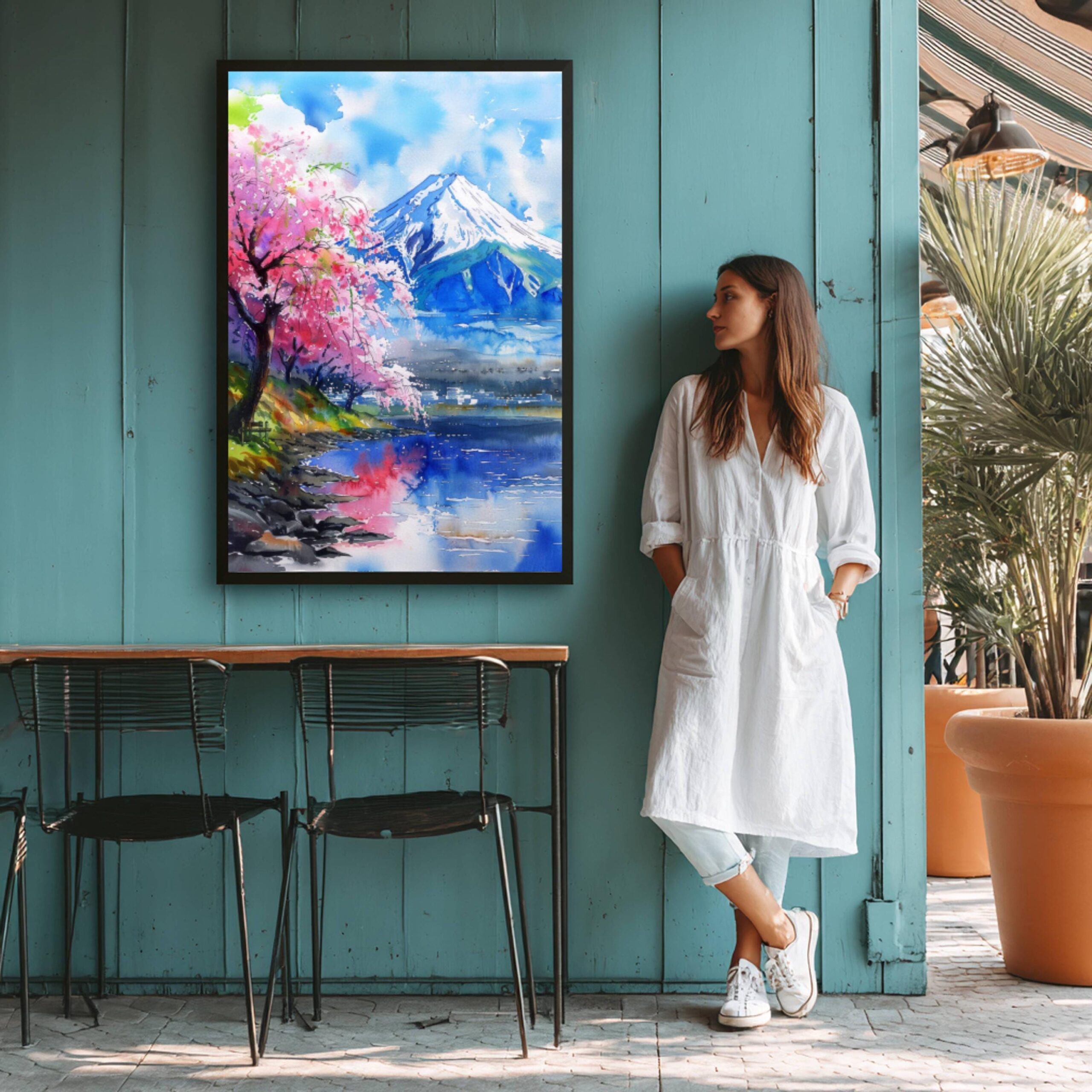 Mount Fuji Honshu Island Japan Asia Watercolor Print: Travel Art Poster - Image 6