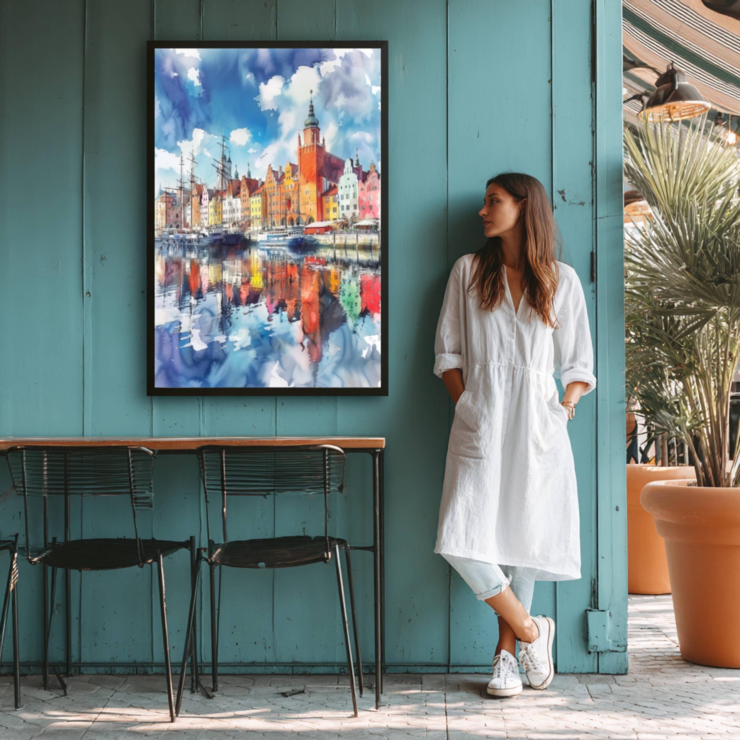 Gdansk Poland Europe Watercolor Print: Vacation Travel Art Poster - Image 6