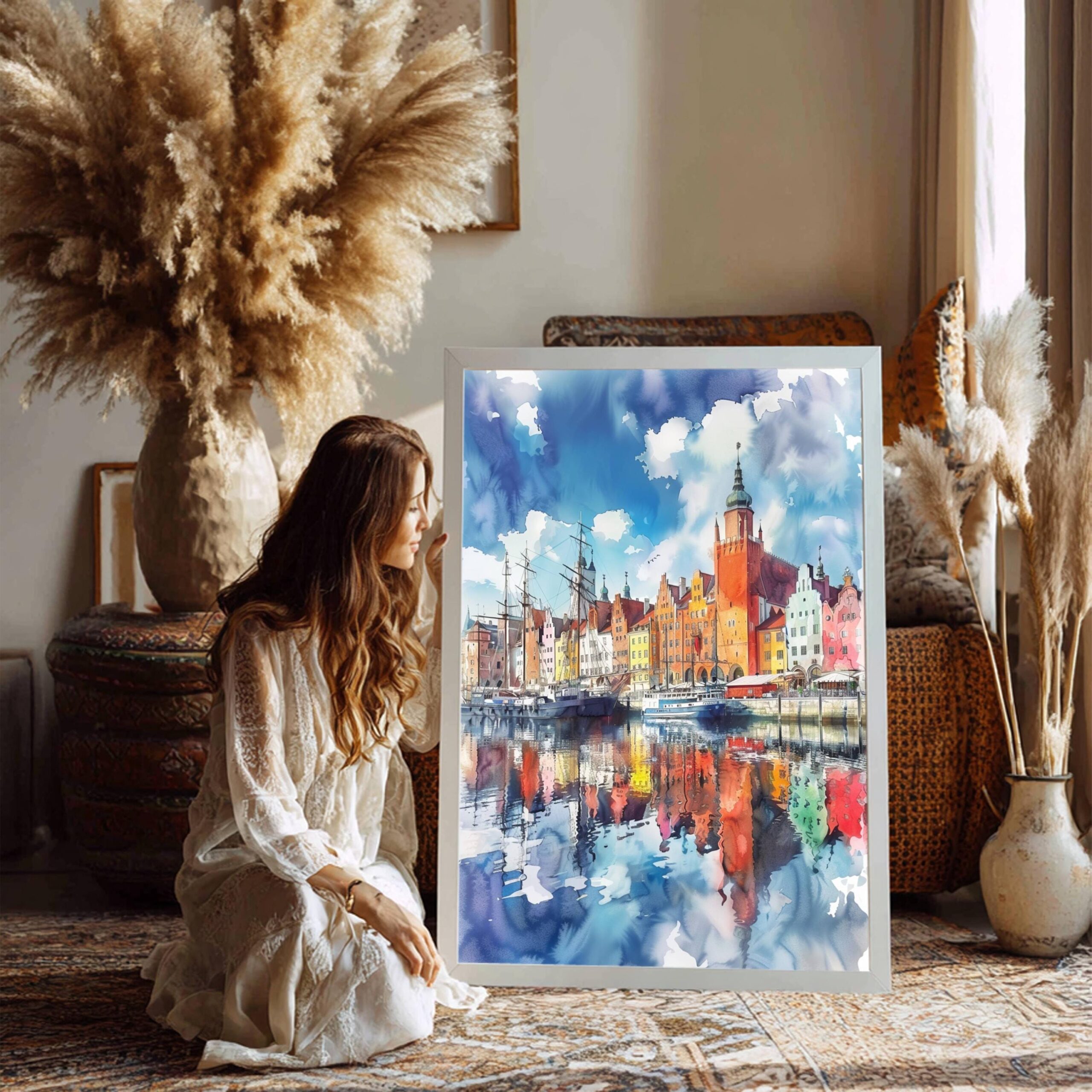 Gdansk Poland Europe Watercolor Print: Vacation Travel Art Poster - Image 8