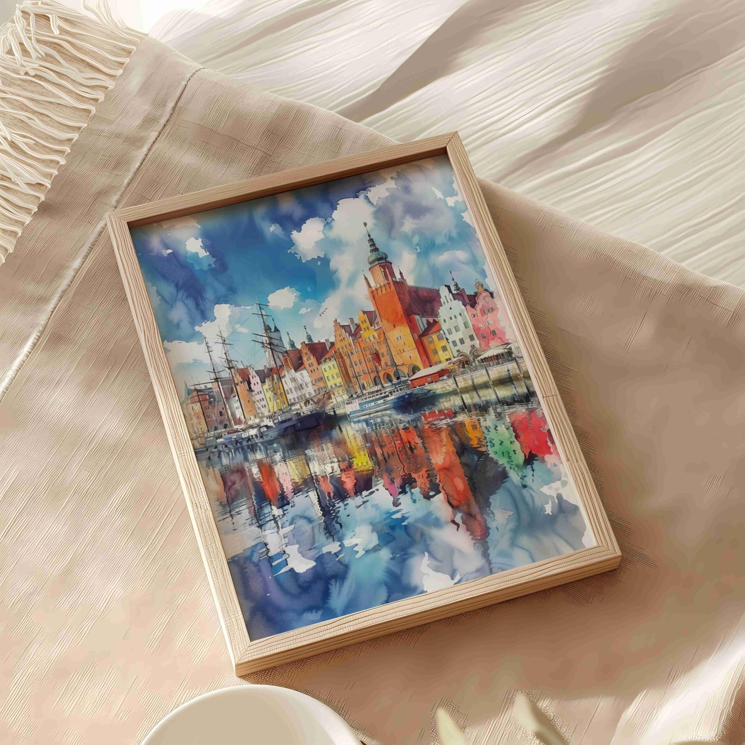 Gdansk Poland Europe Watercolor Print: Vacation Travel Art Poster - Image 5