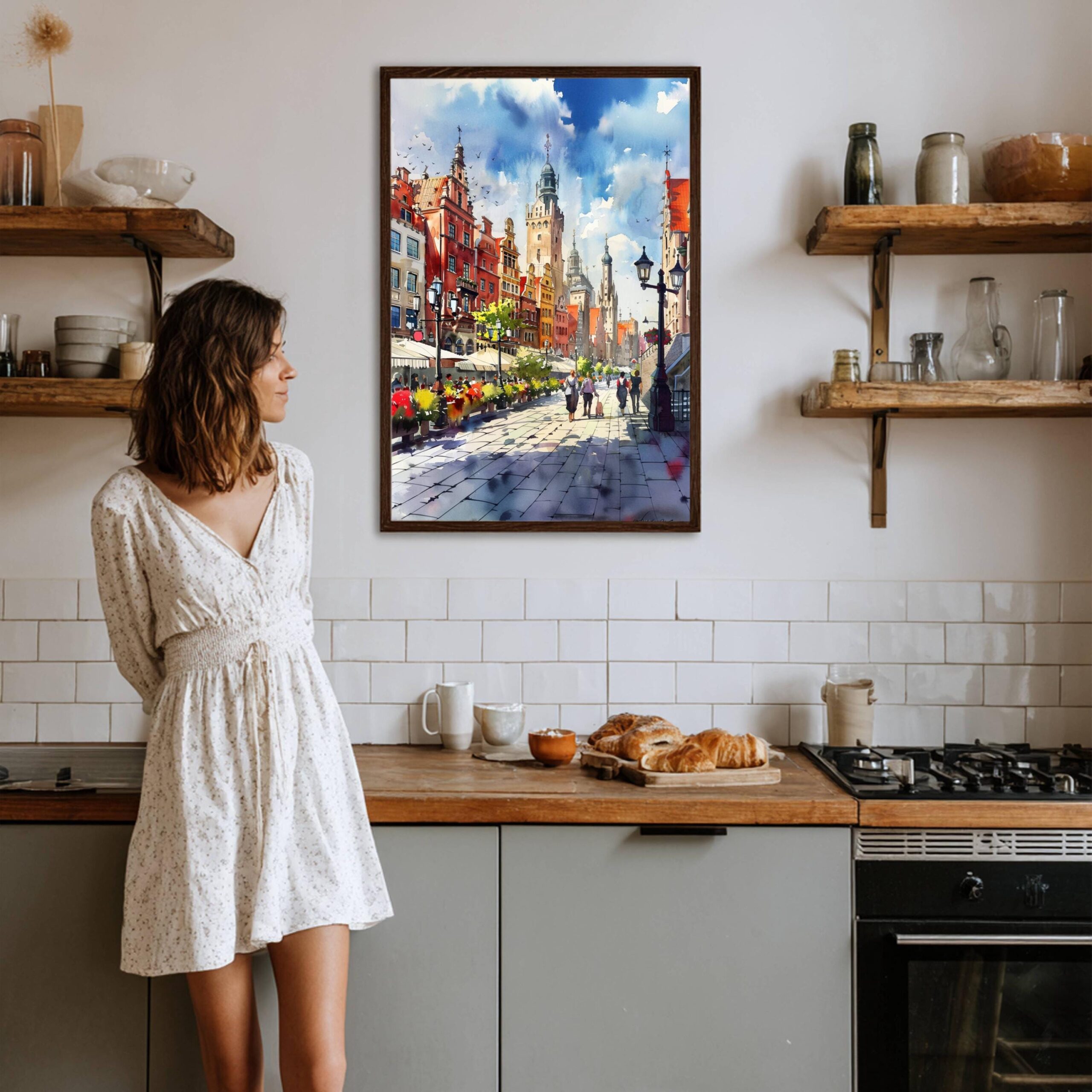 Gdansk Poland Europe Watercolor Print: Vacation Travel Art Poster - Image 7