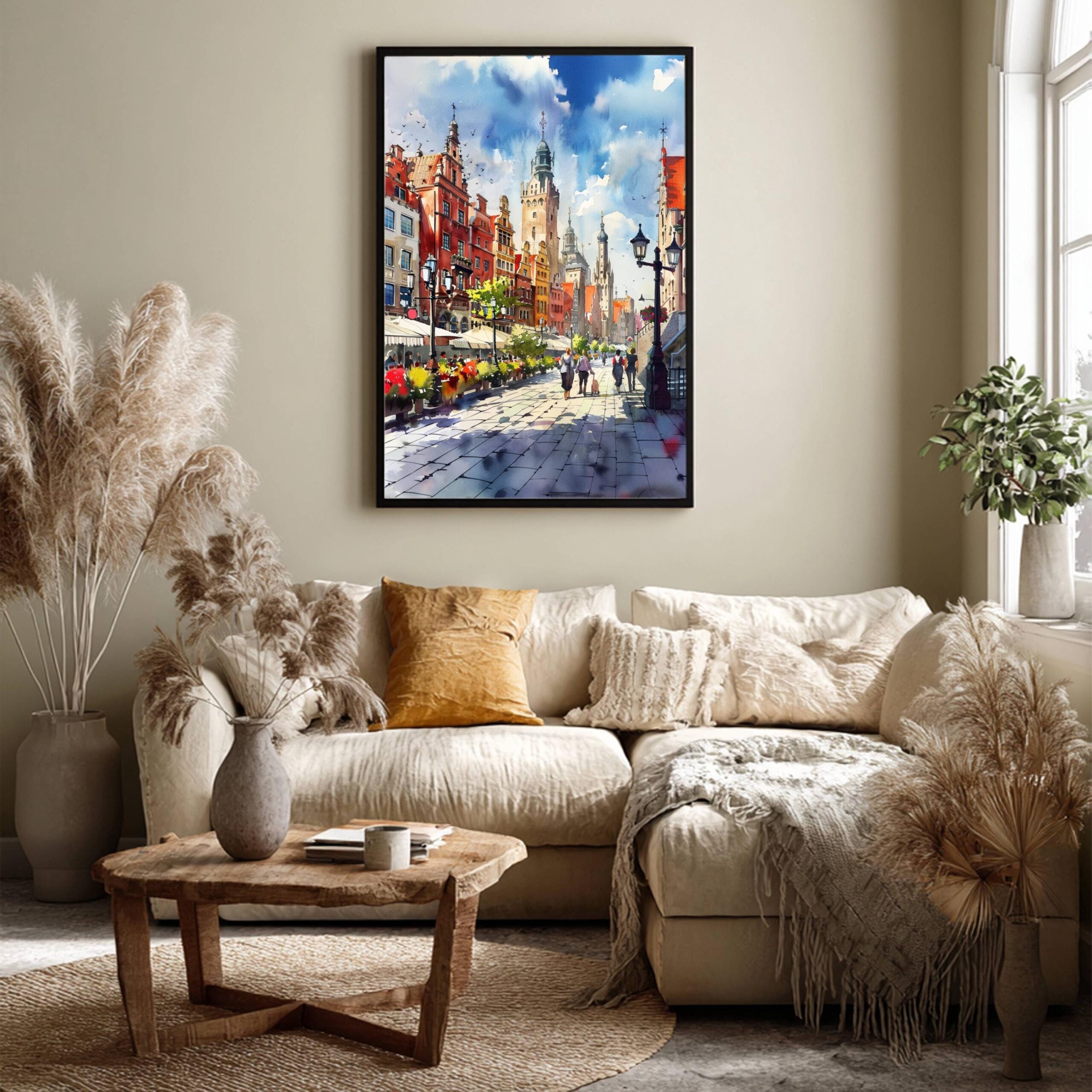 Gdansk Poland Europe Watercolor Print: Vacation Travel Art Poster - Image 3