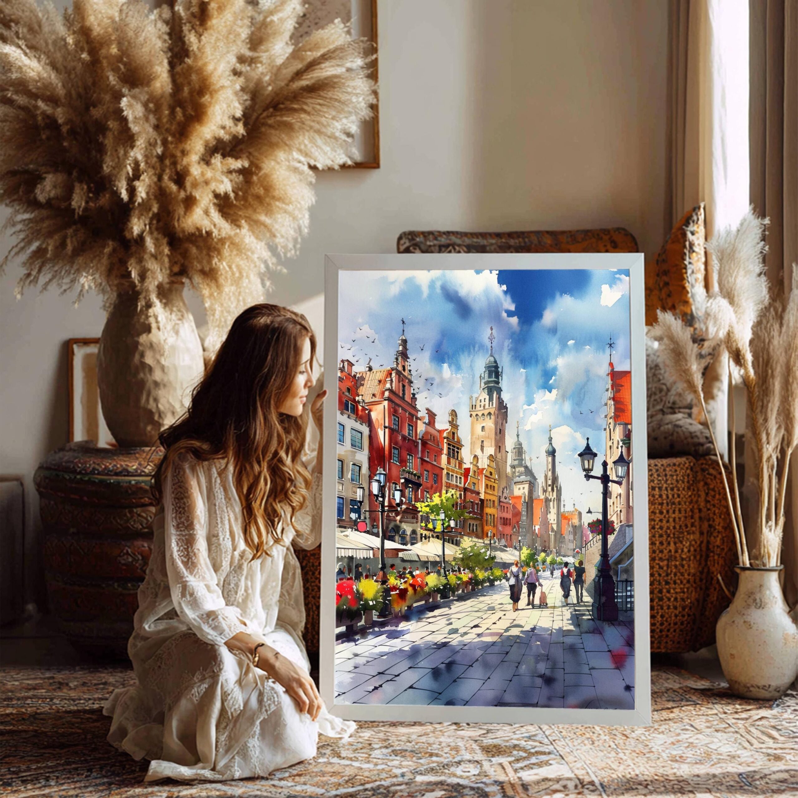 Gdansk Poland Europe Watercolor Print: Vacation Travel Art Poster - Image 8